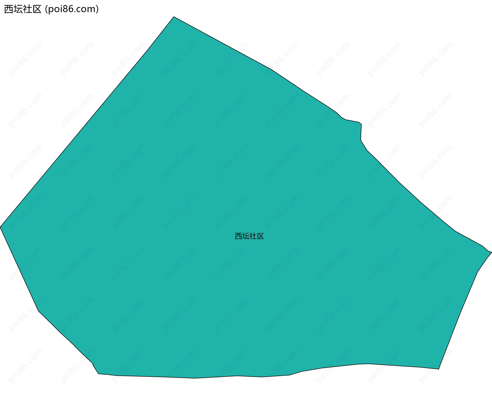 西坛社区边界地图