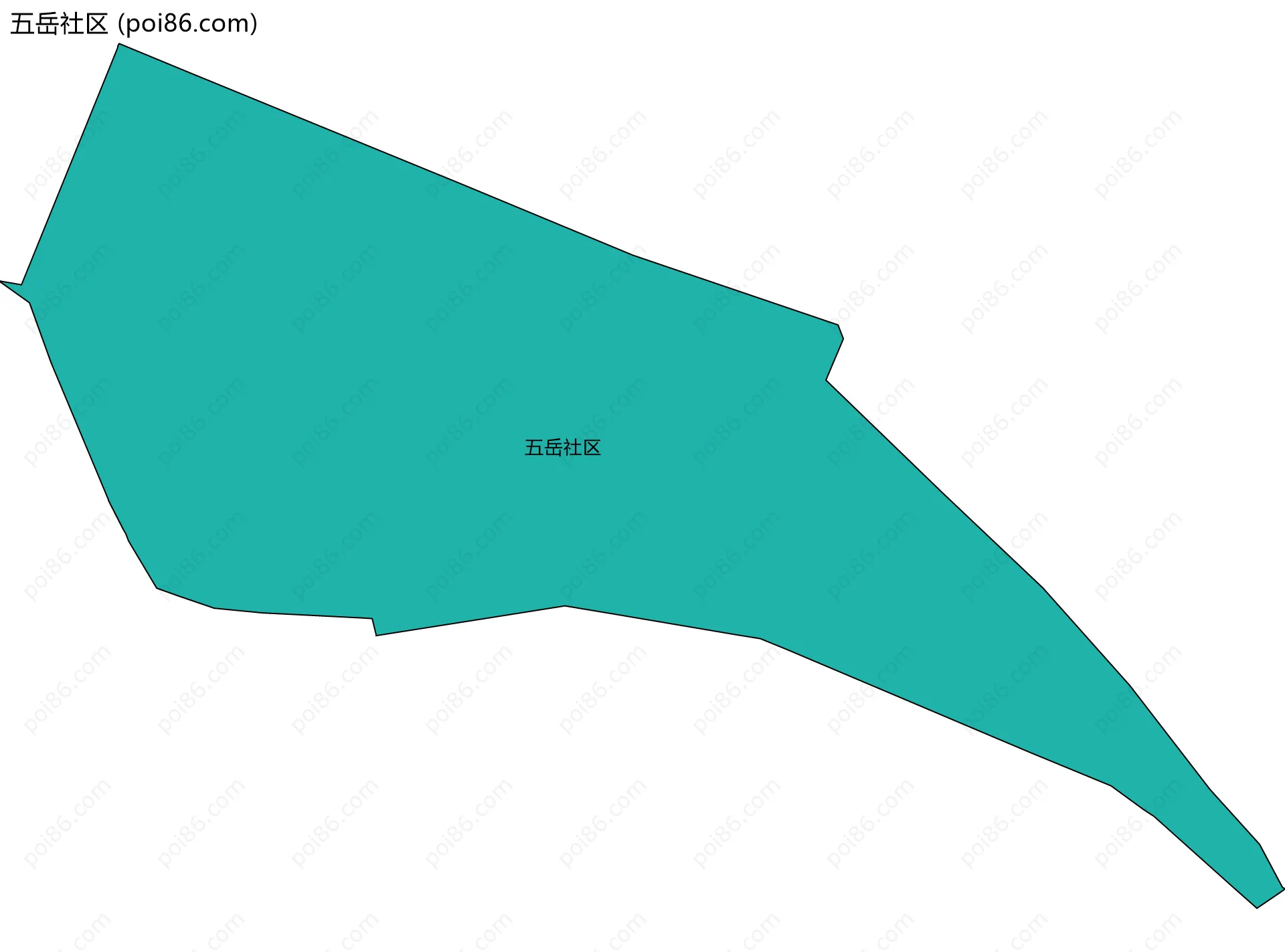 五岳社区边界地图