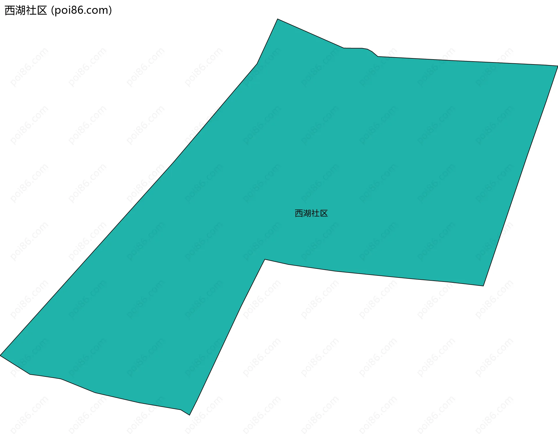 西湖社区边界地图