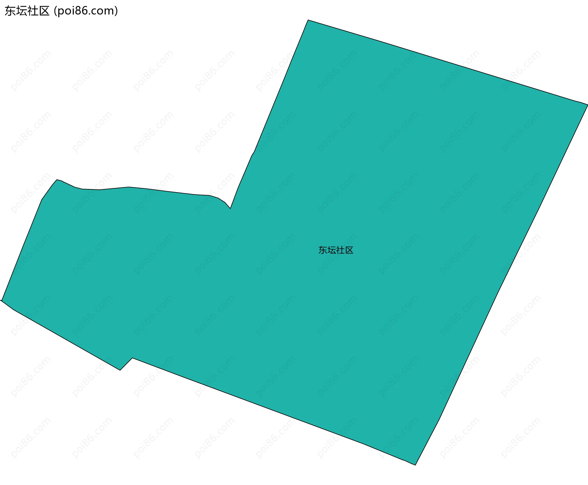 东坛社区边界地图