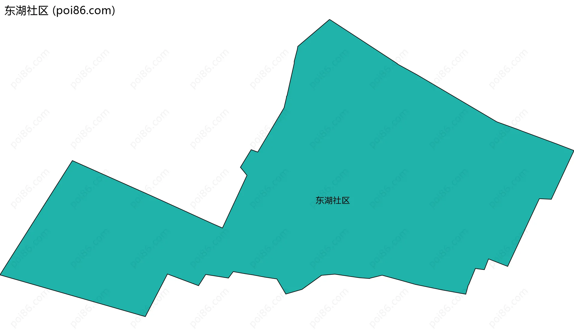 东湖社区边界地图