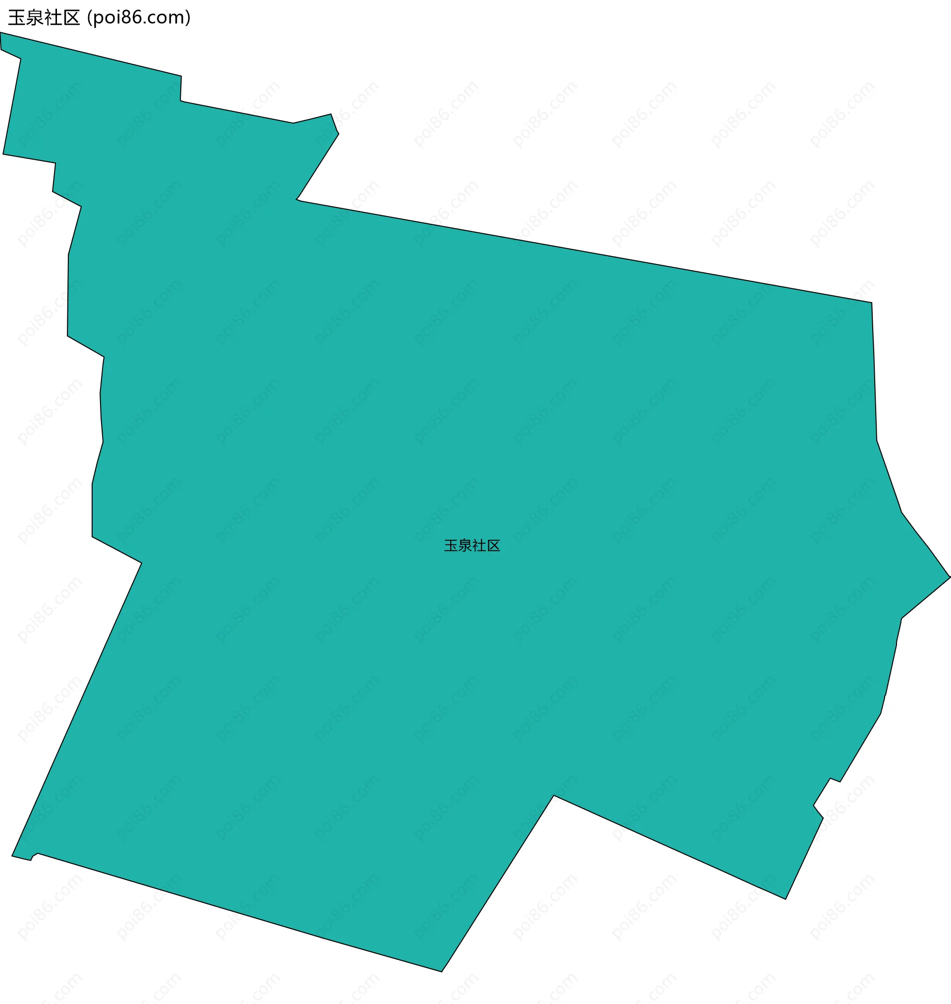 玉泉社区边界地图