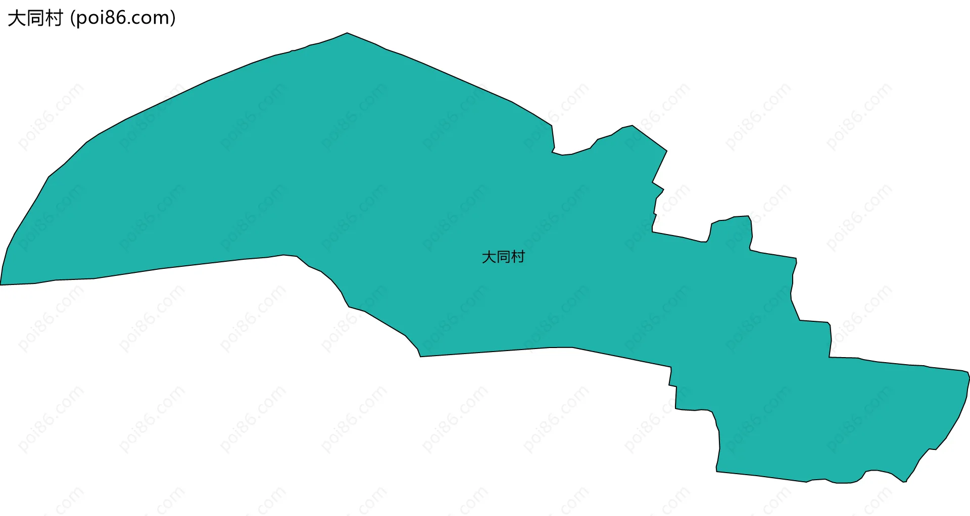 大同村边界地图