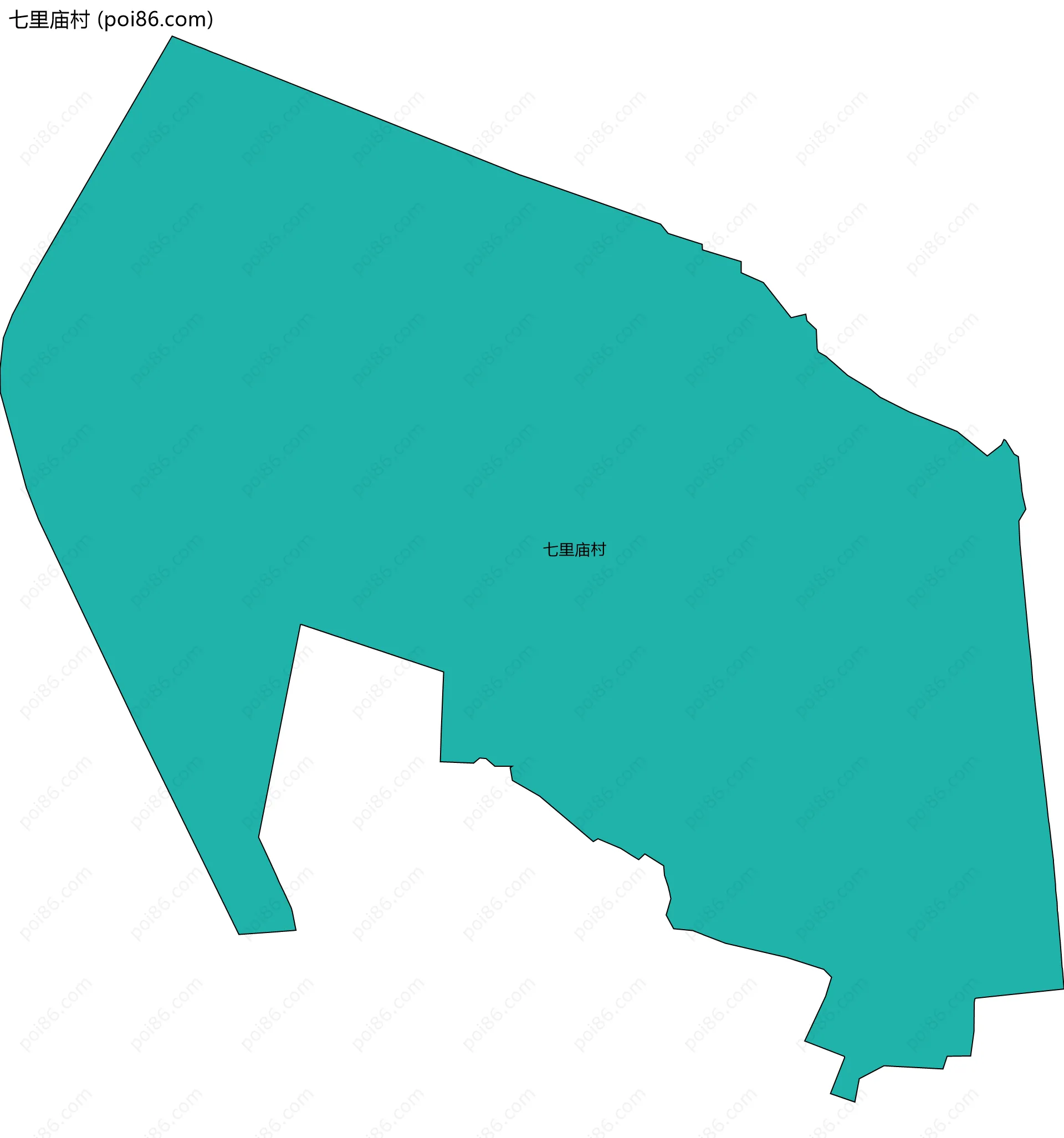 七里庙村边界地图