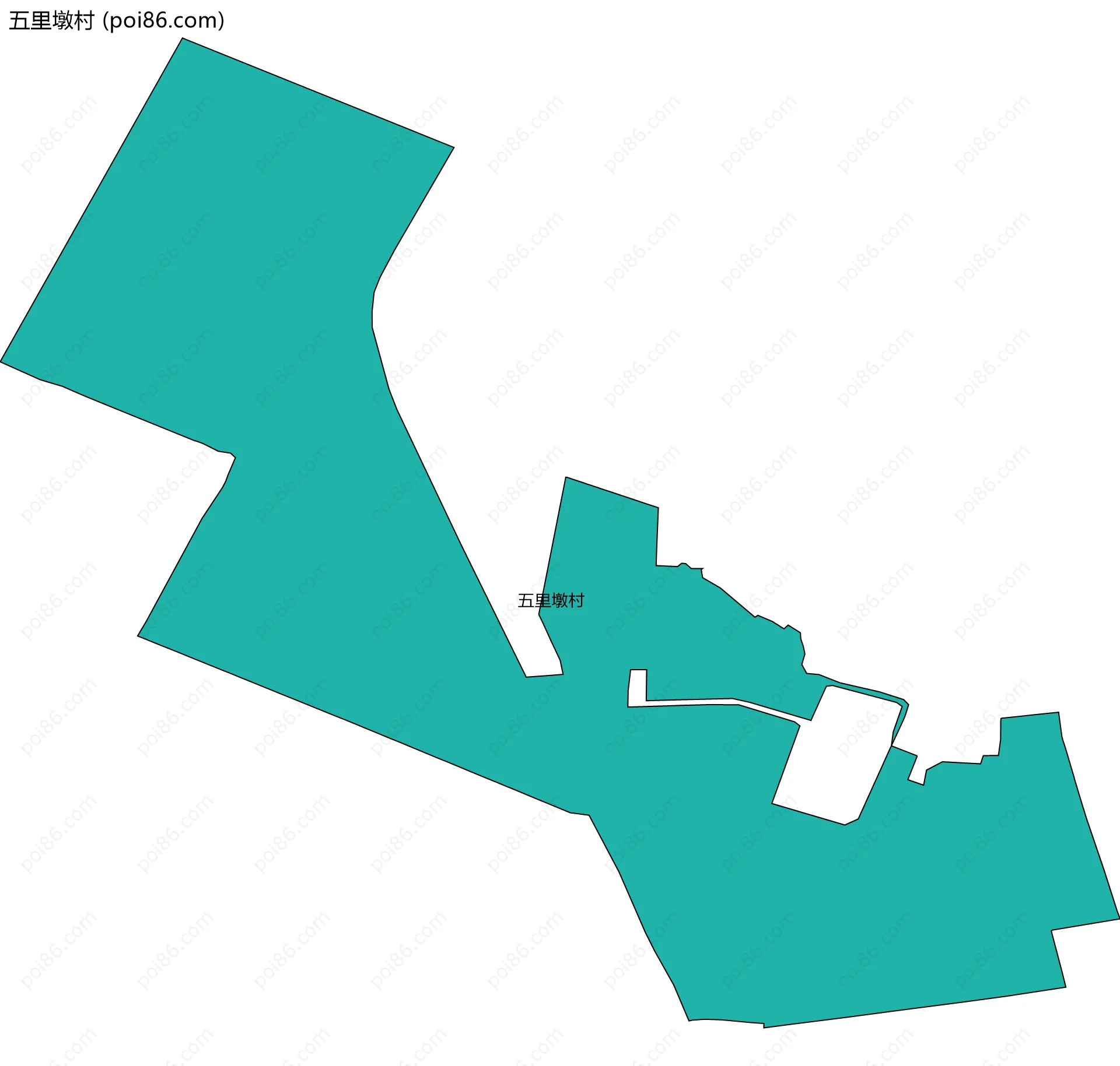 五里墩村边界地图