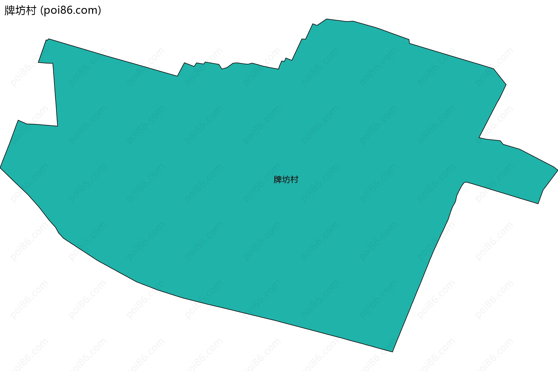 牌坊村边界地图