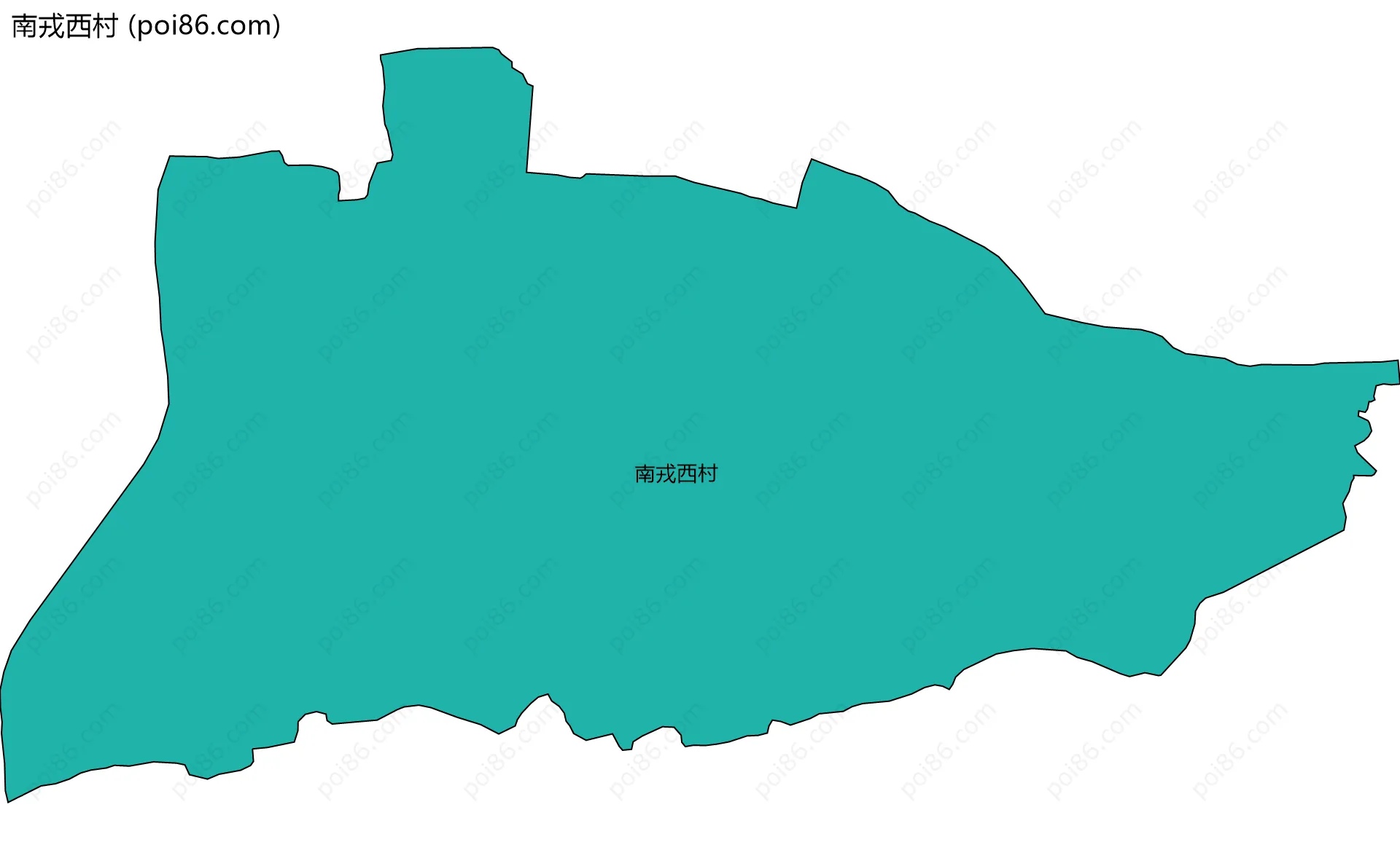 南戎西村边界地图