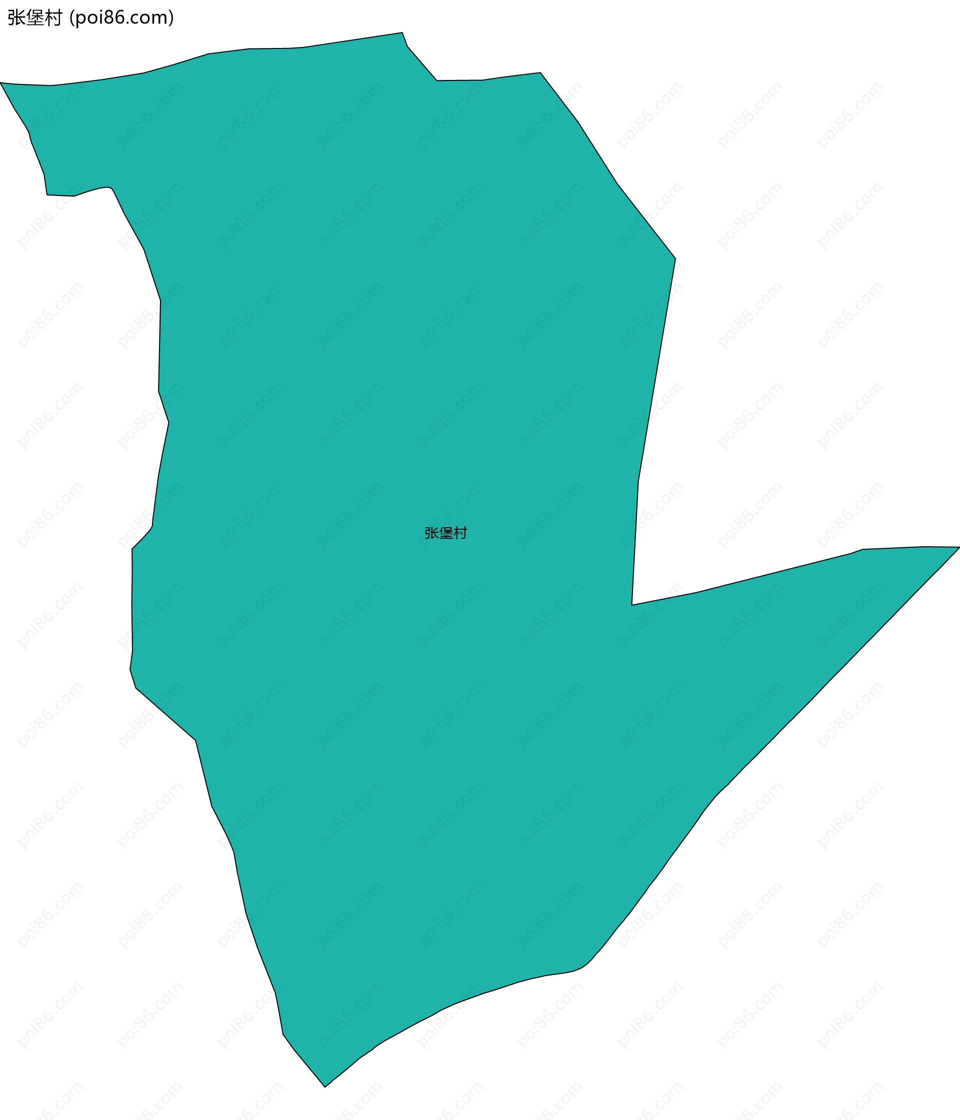 张堡村边界地图