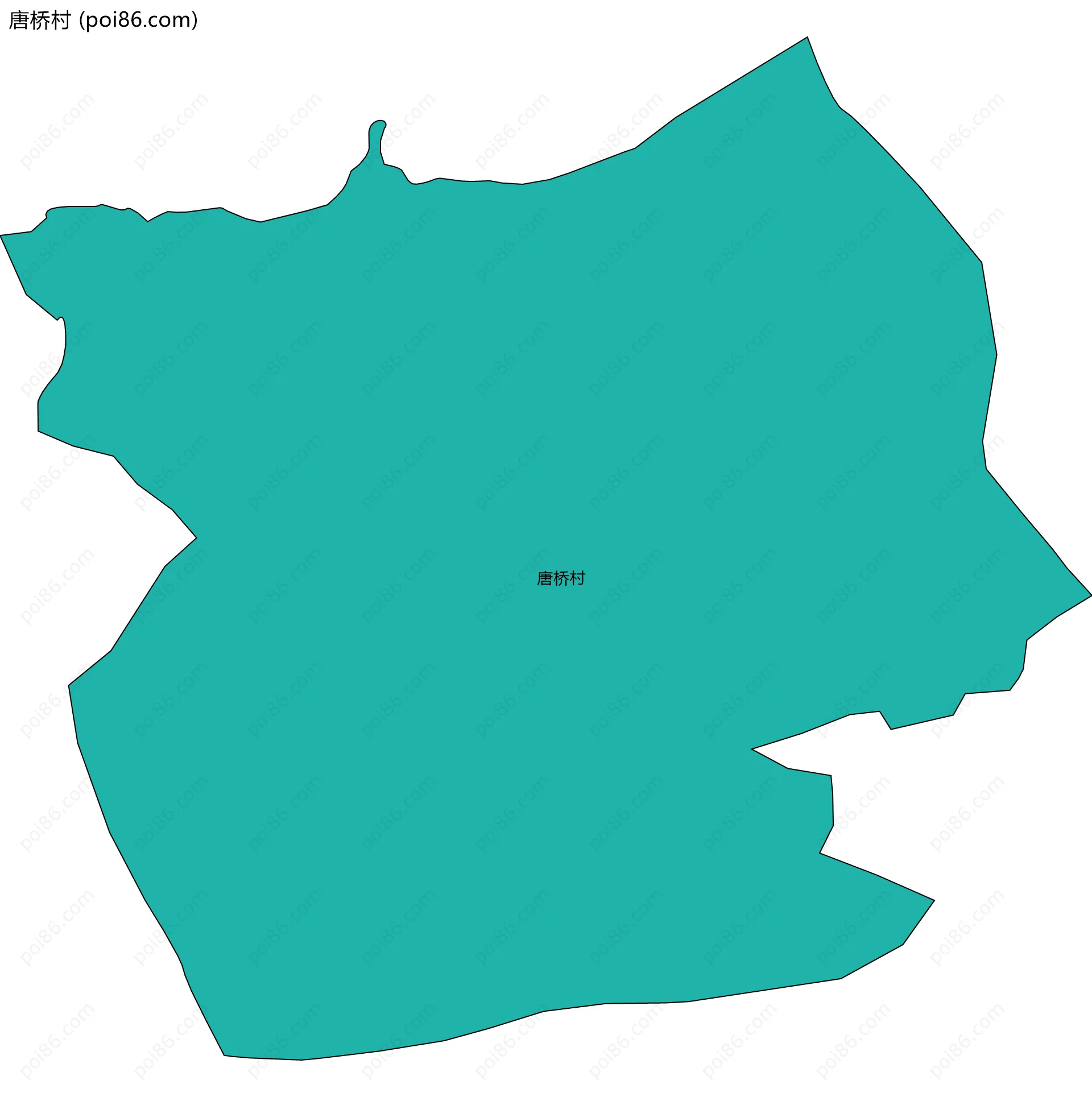 唐桥村边界地图