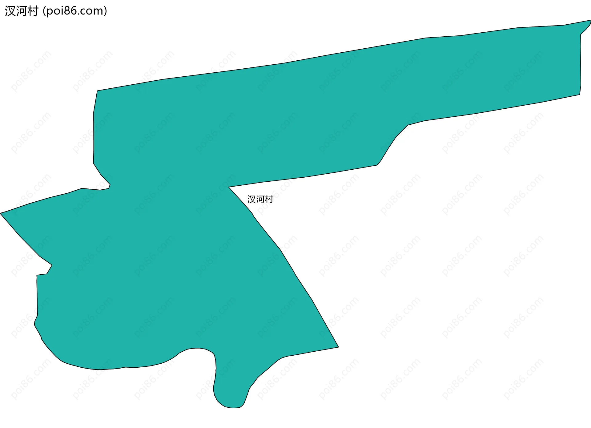 汊河村边界地图