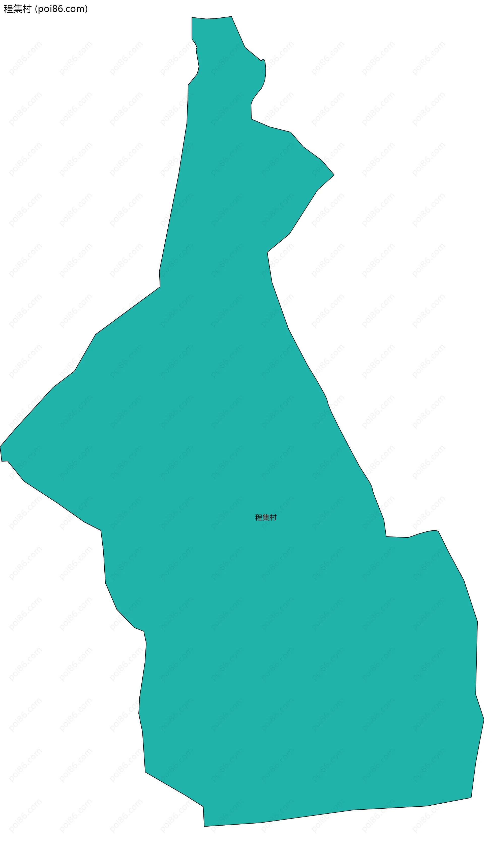 程集村边界地图