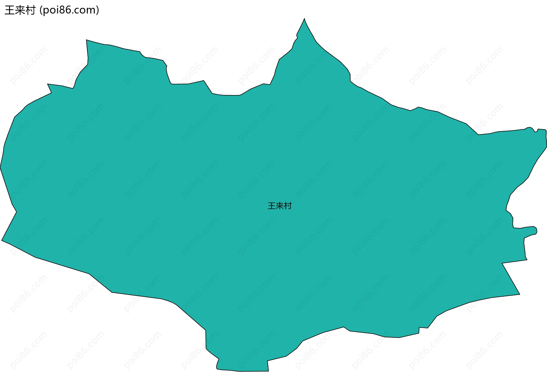 王来村边界地图
