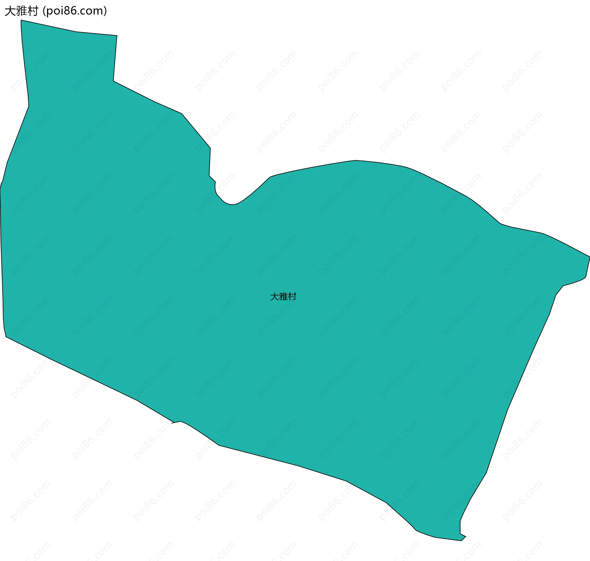 大雅村边界地图