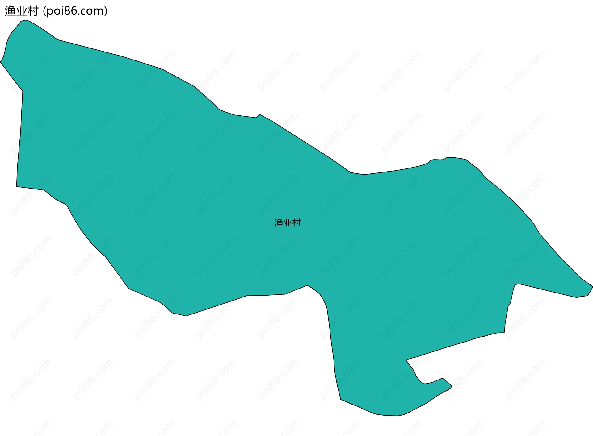 渔业村边界地图