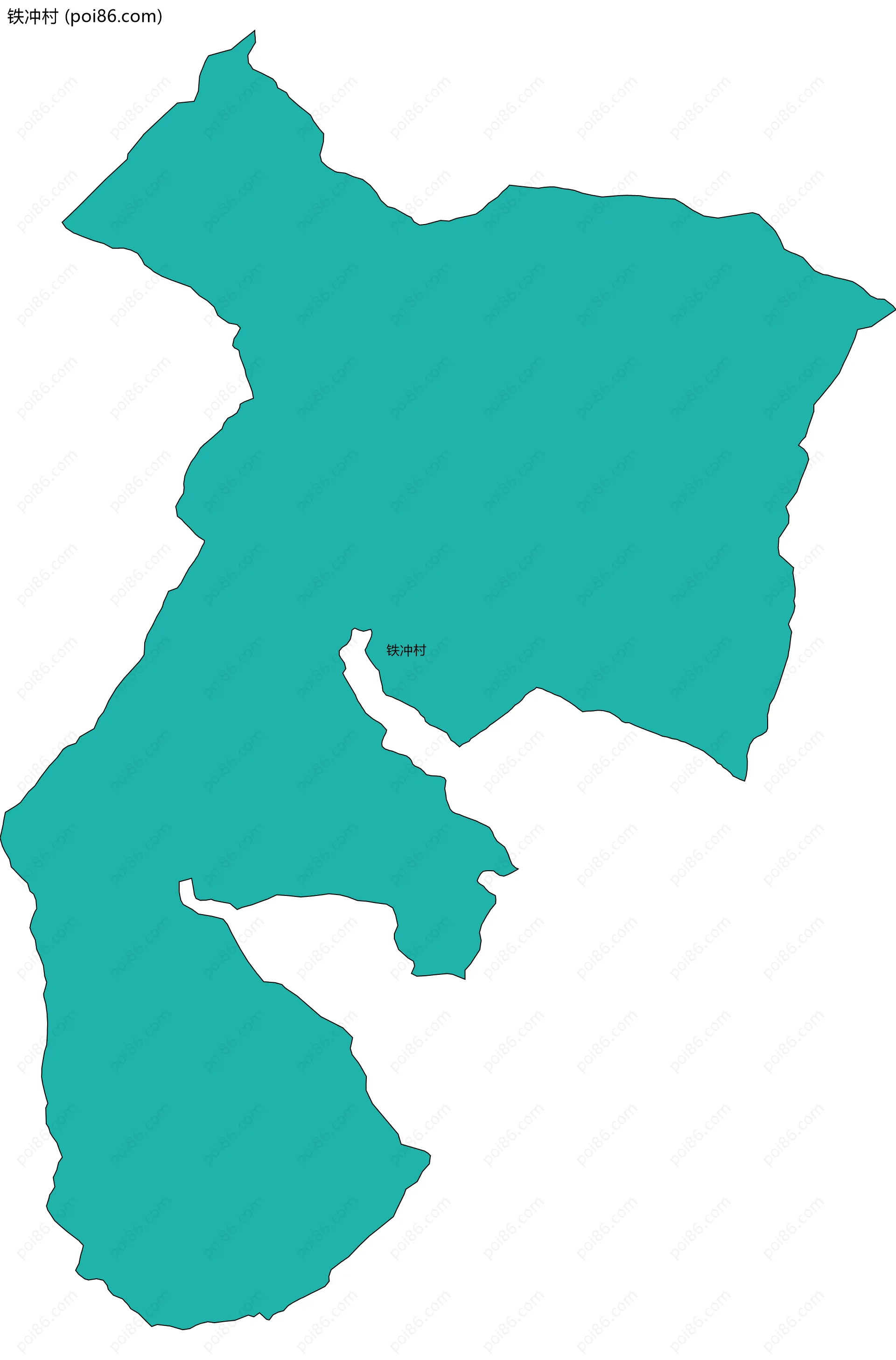 铁冲村边界地图