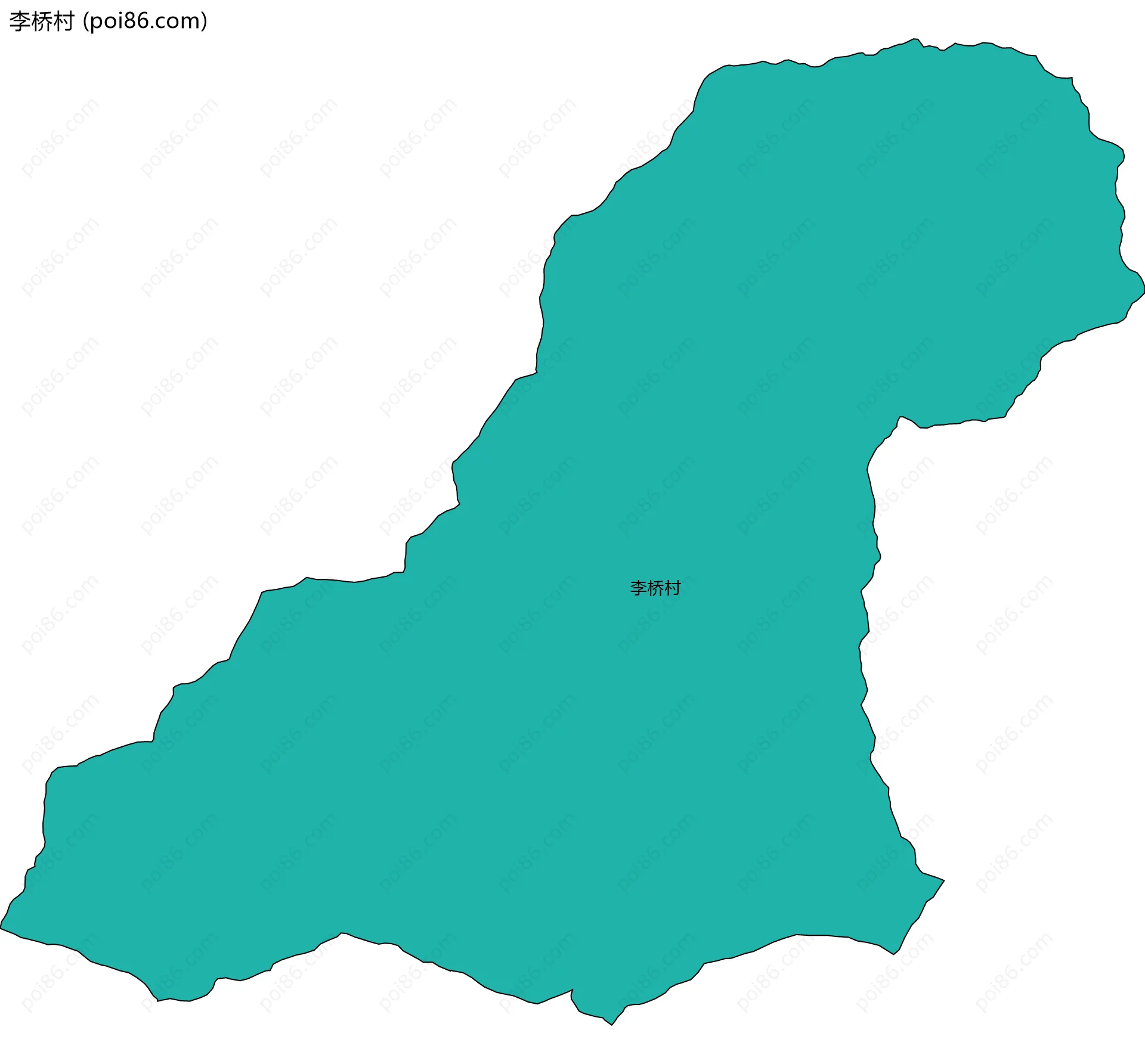李桥村边界地图