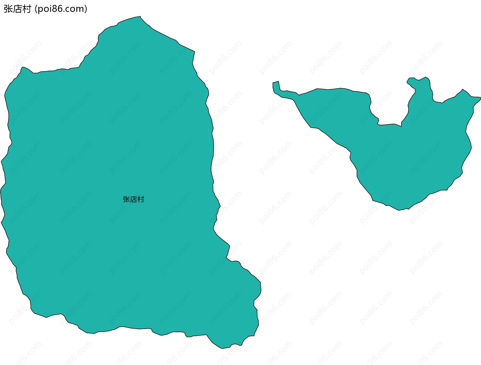张店村边界地图