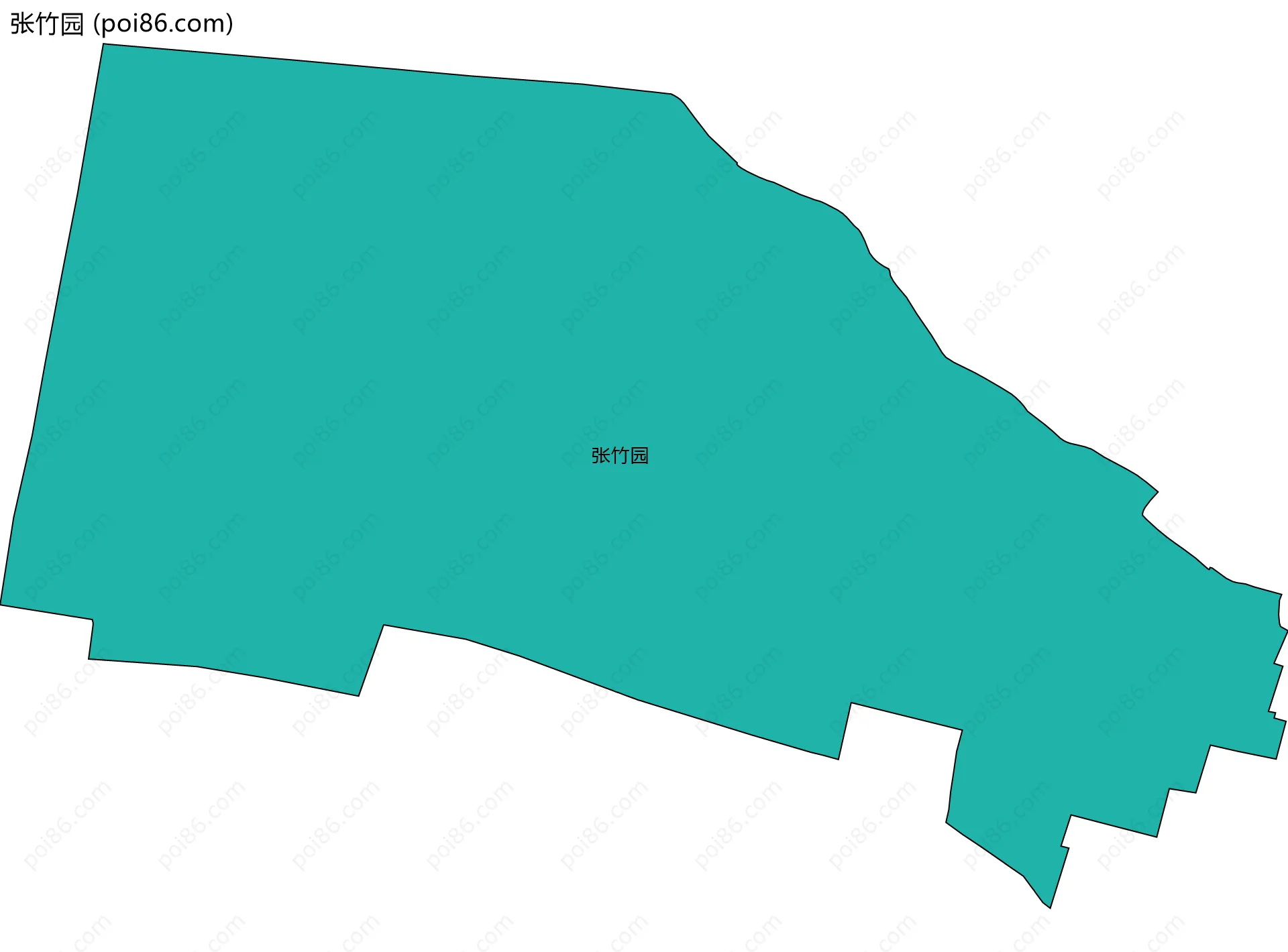 张竹园边界地图