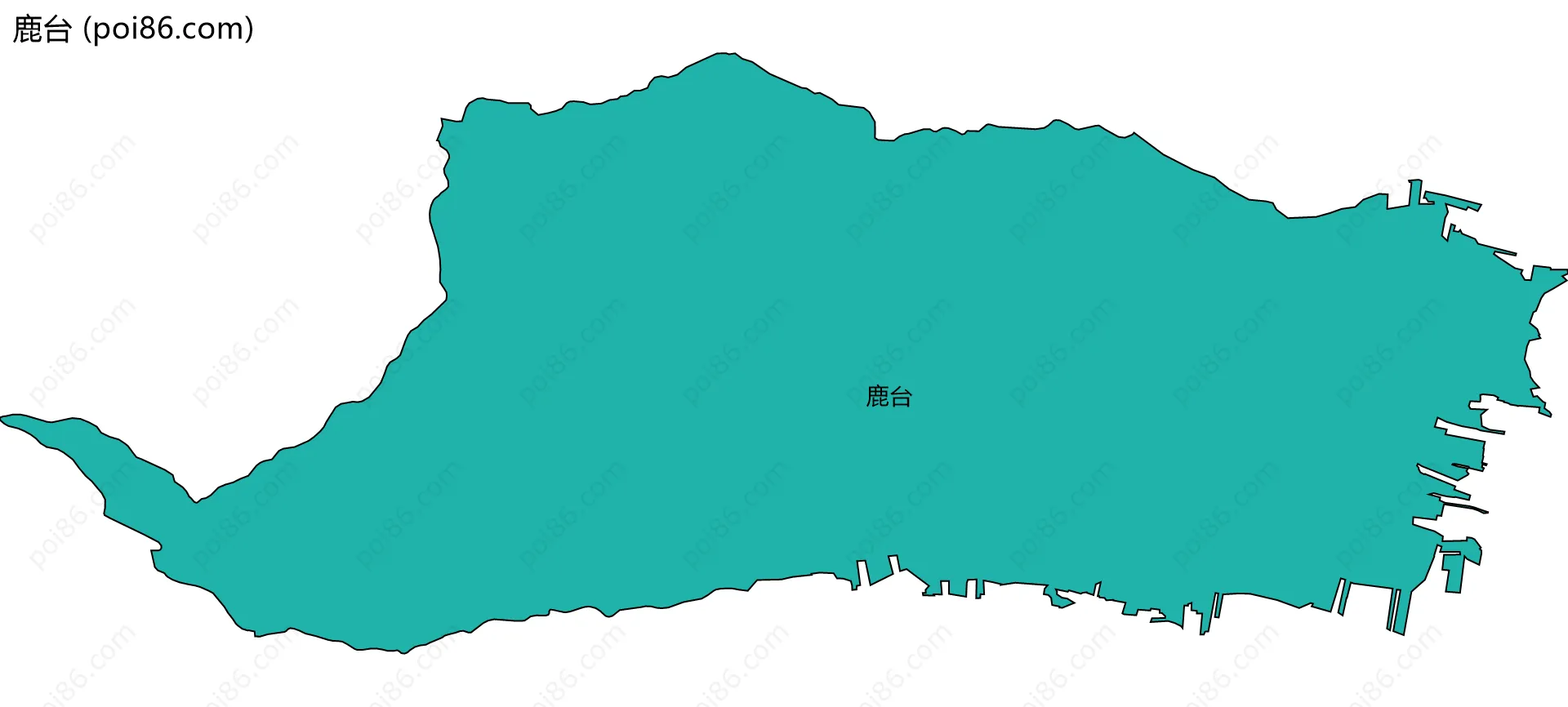 鹿台边界地图