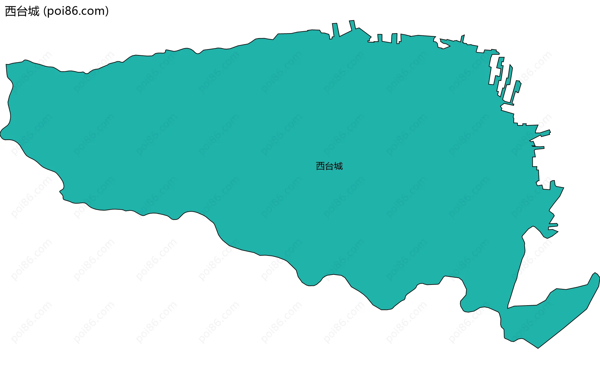 西台城边界地图