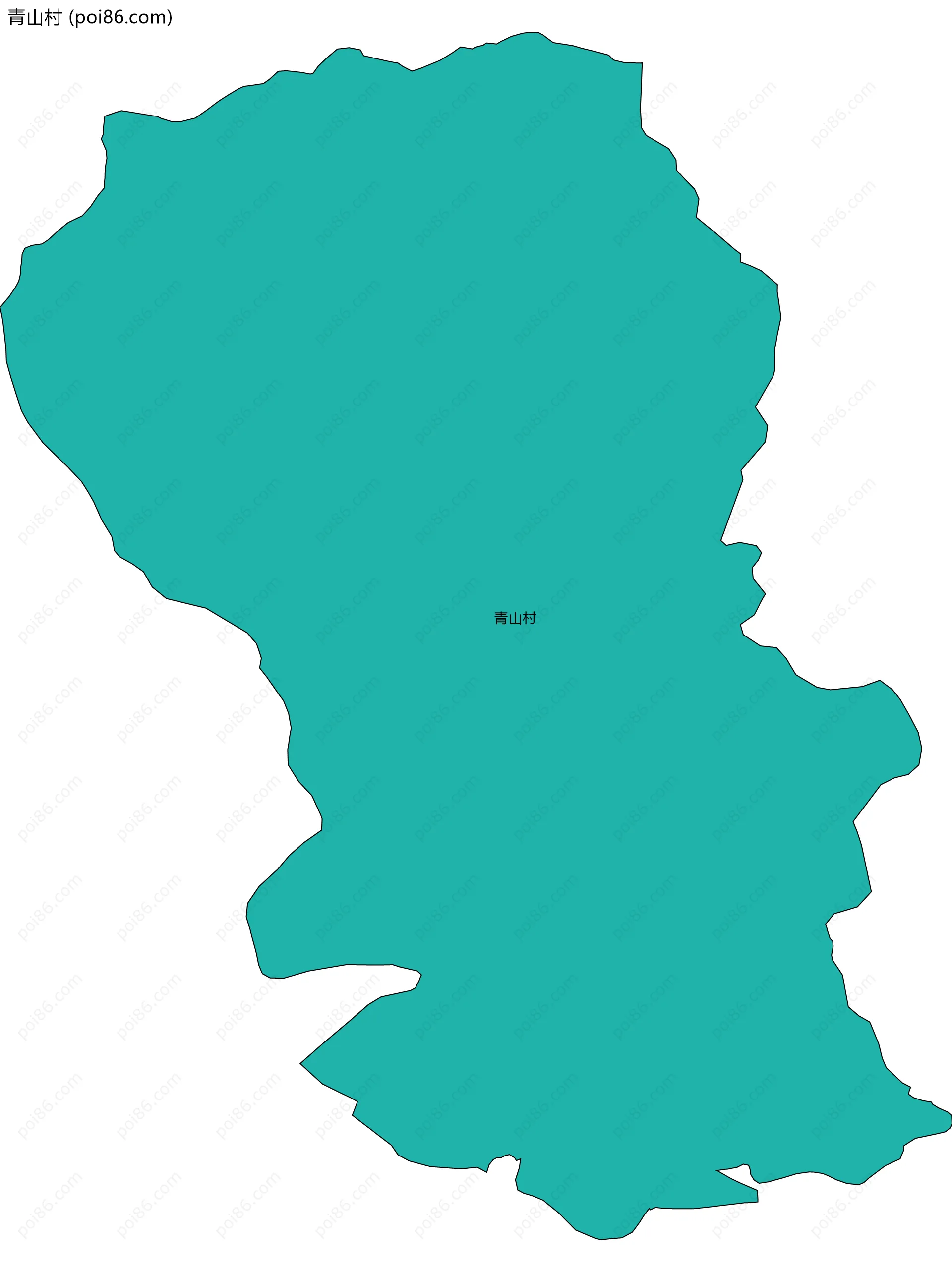 青山村边界地图