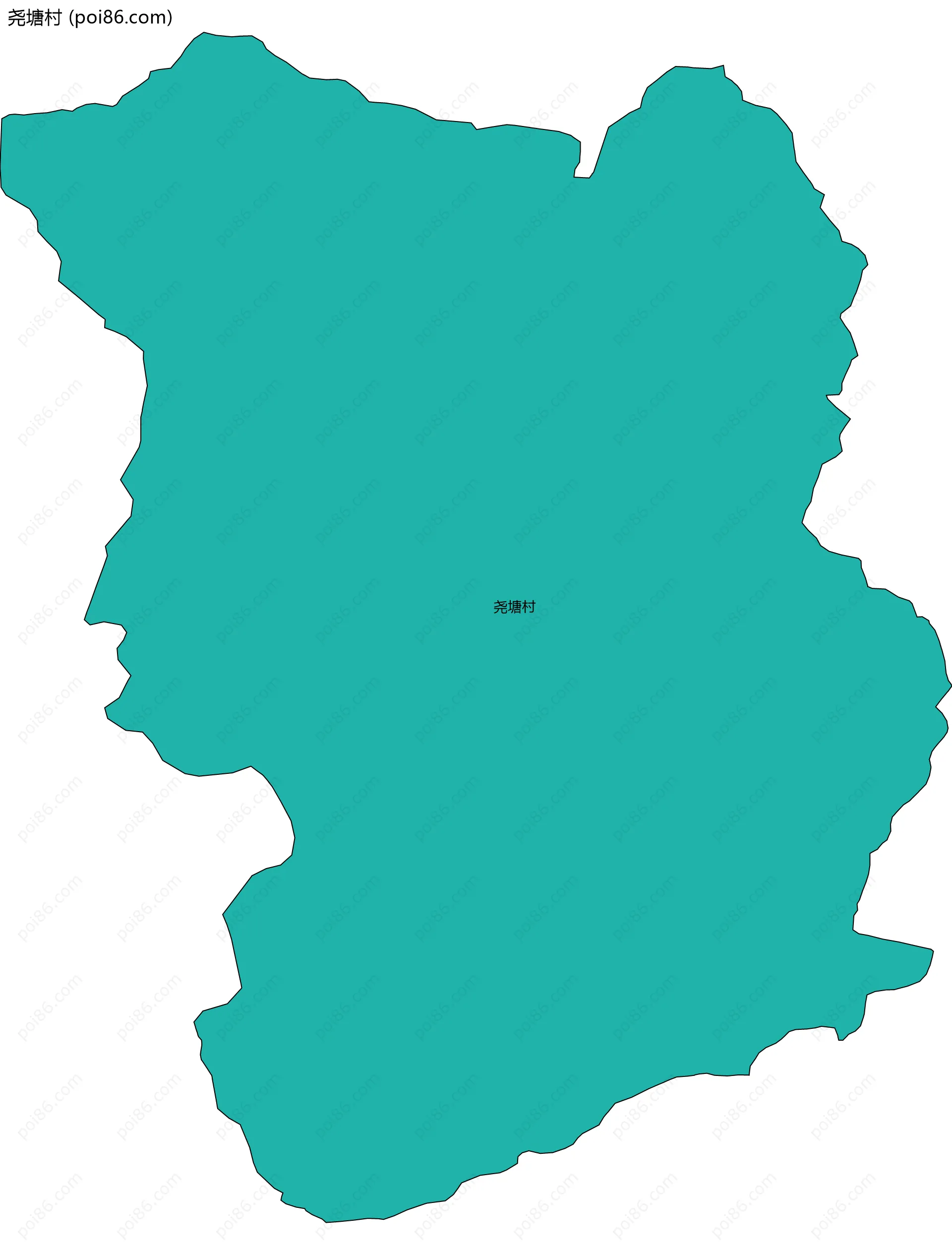 尧塘村边界地图