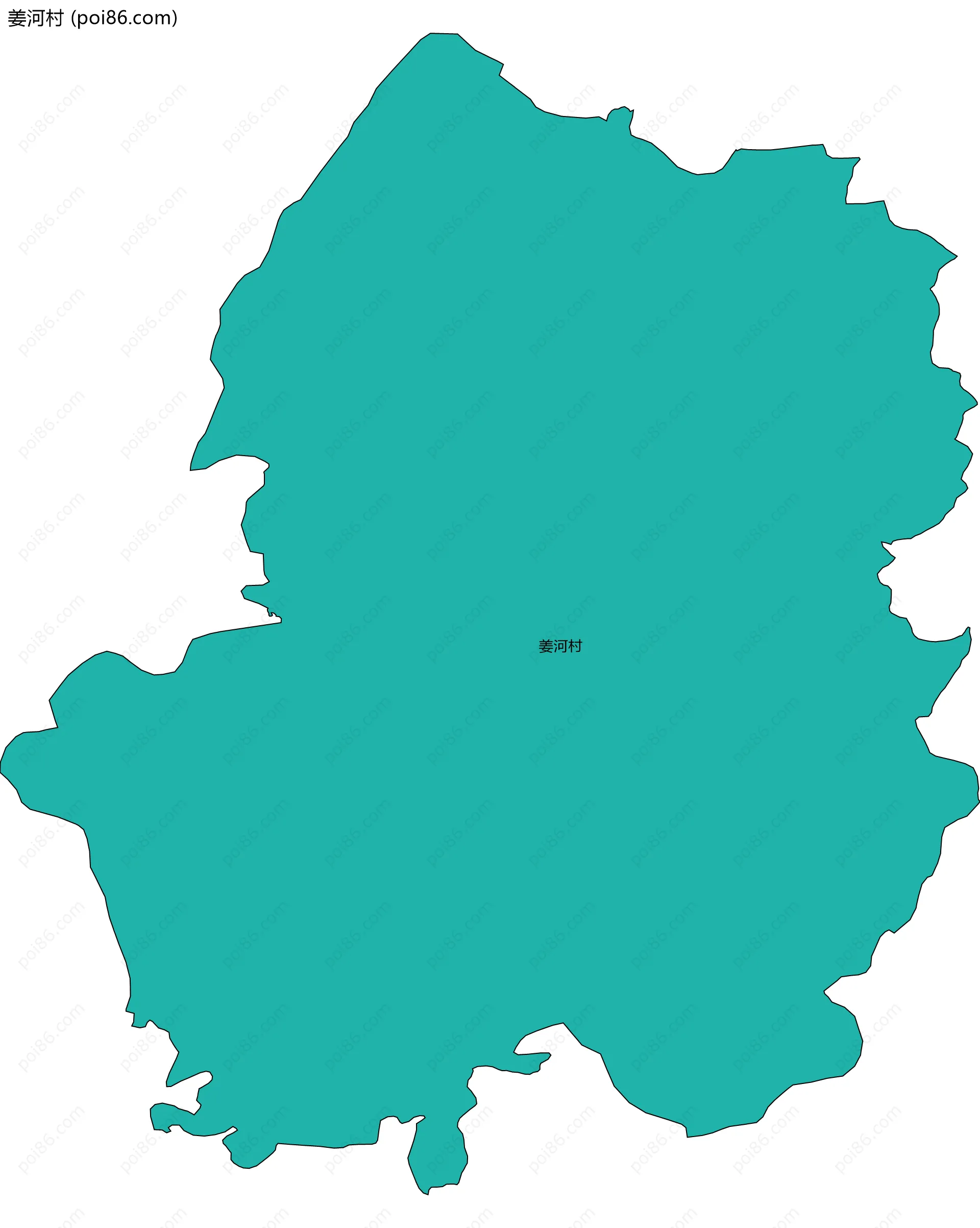 姜河村边界地图