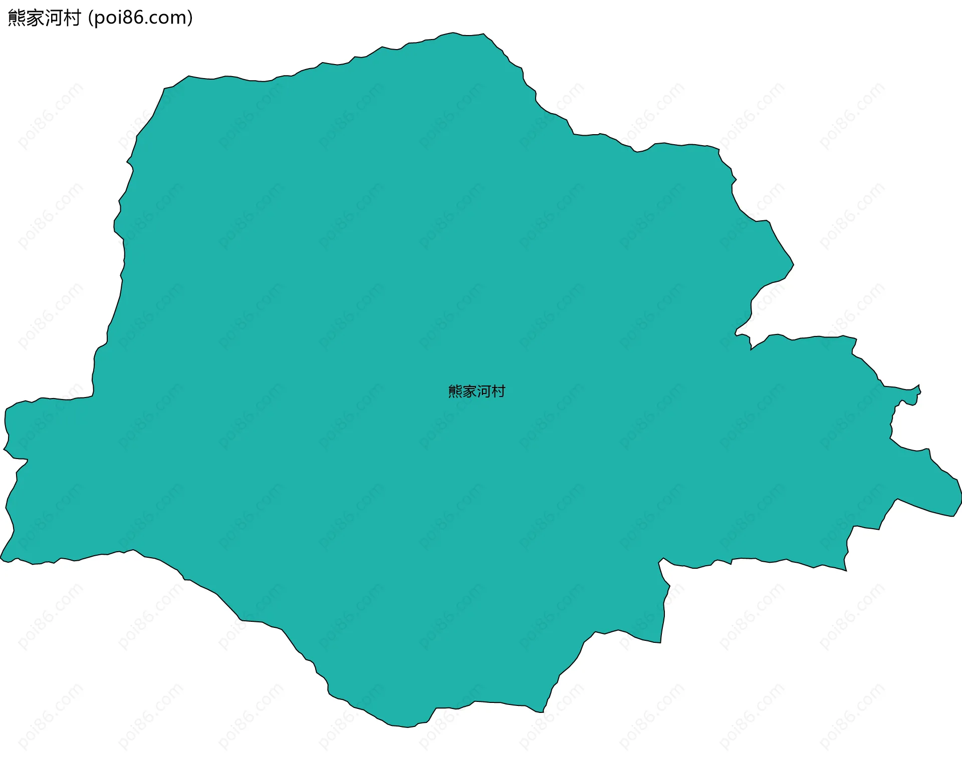 熊家河村边界地图