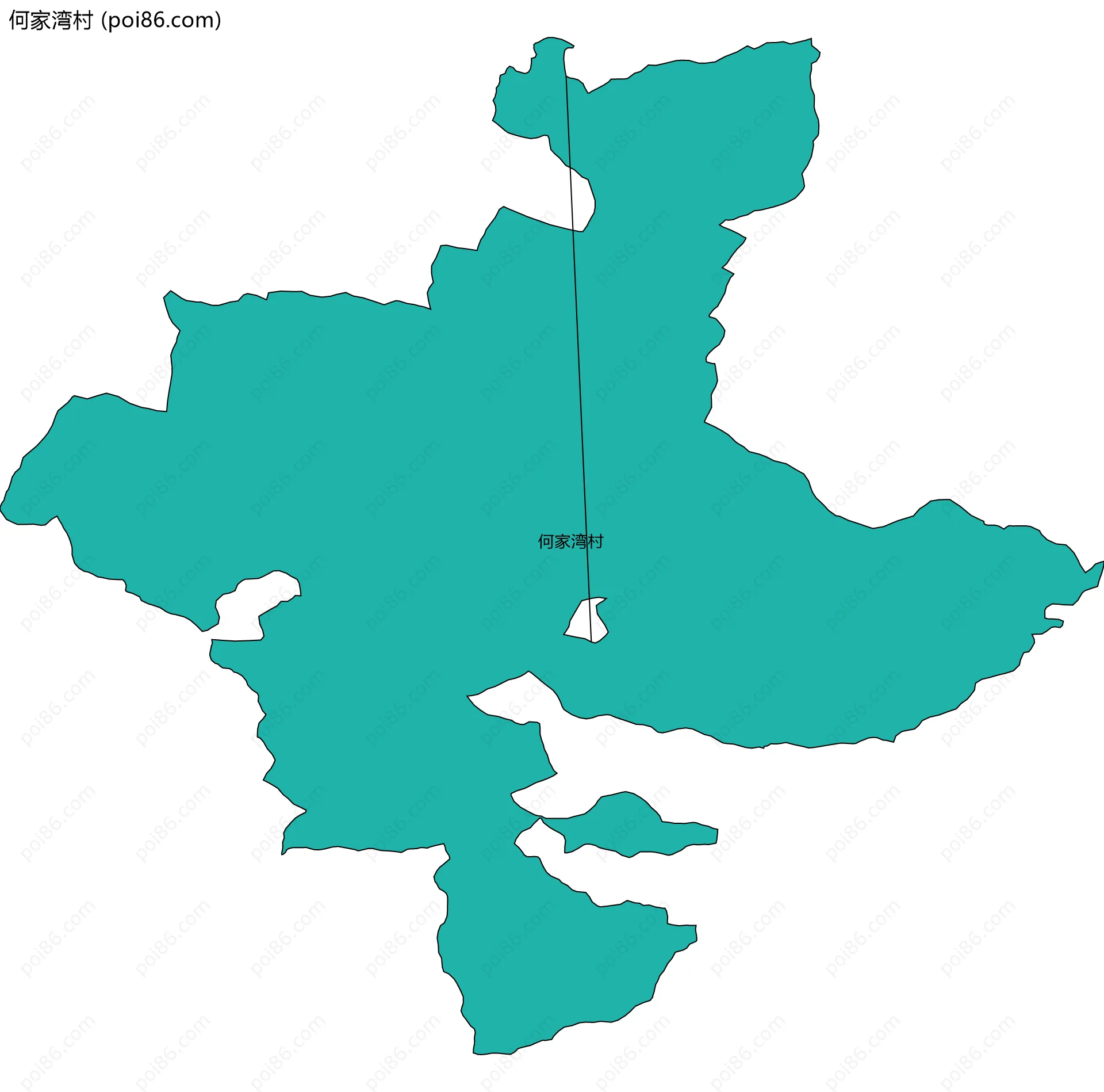 何家湾村边界地图