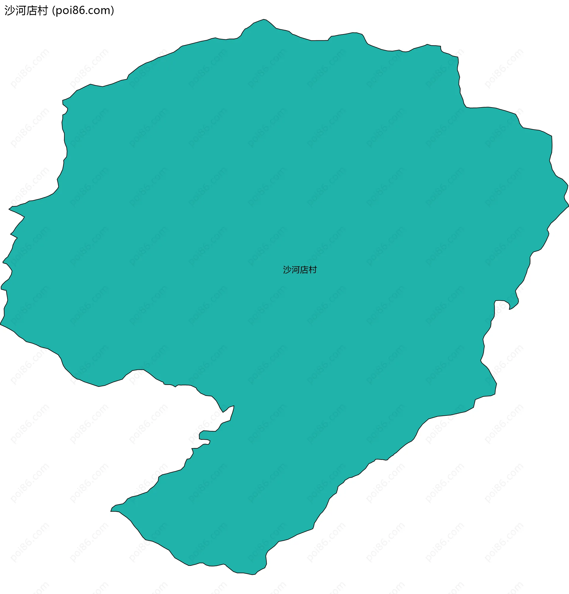 沙河店村边界地图