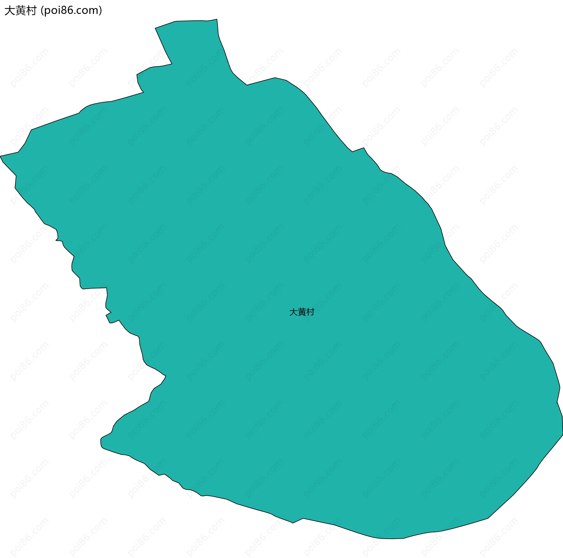 大黄村边界地图