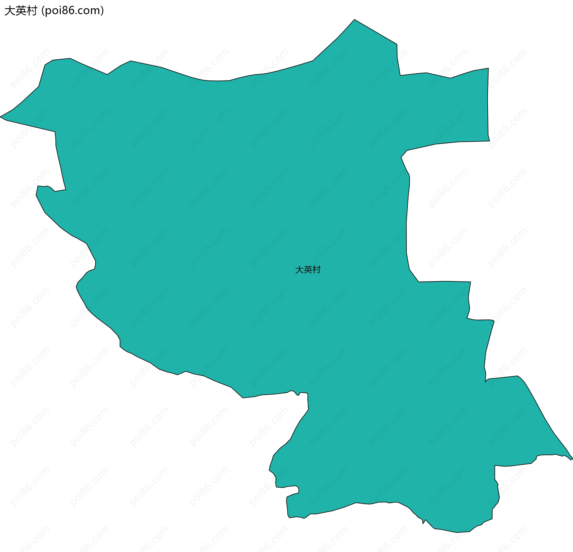 大英村边界地图