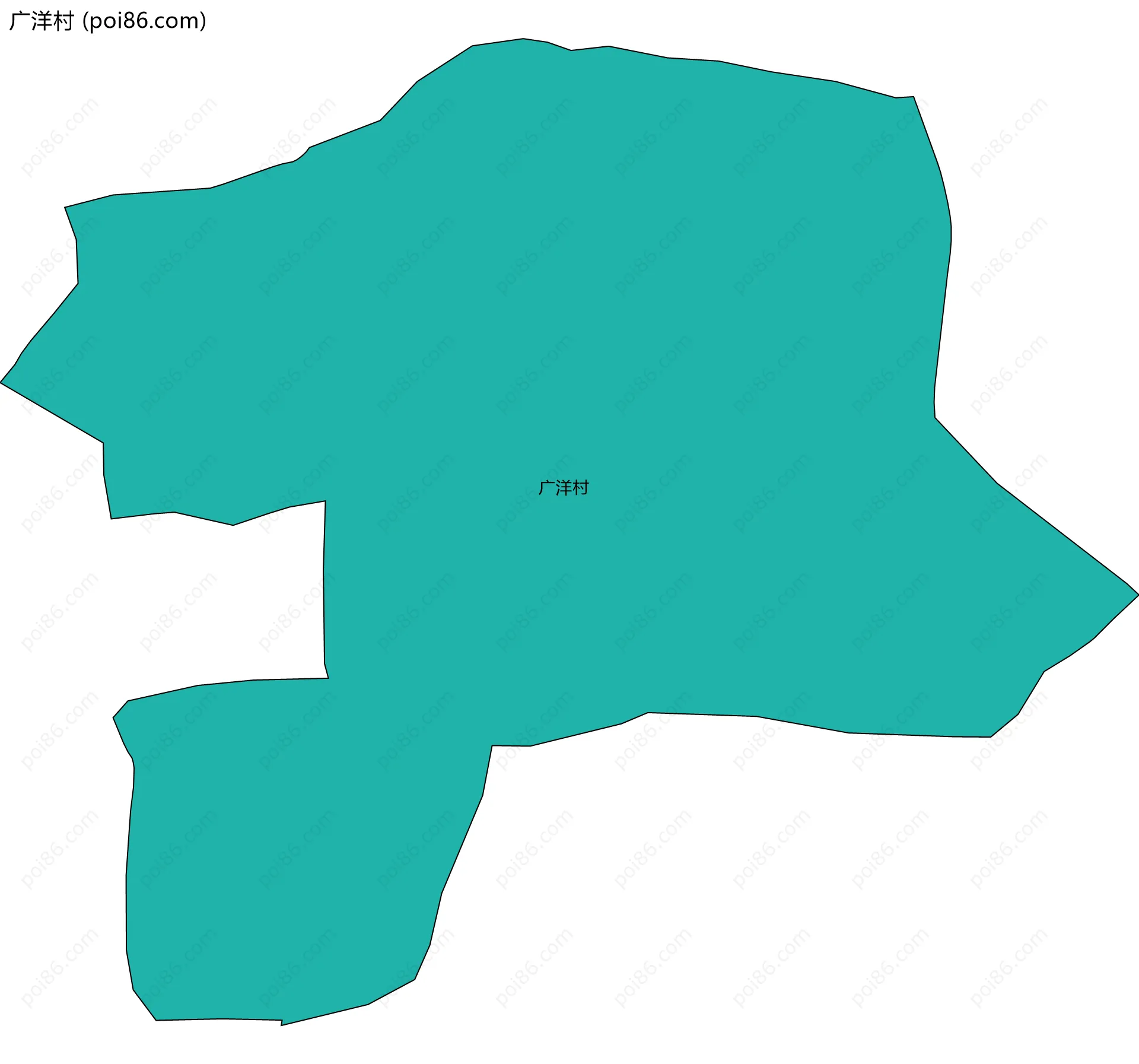 广洋村边界地图