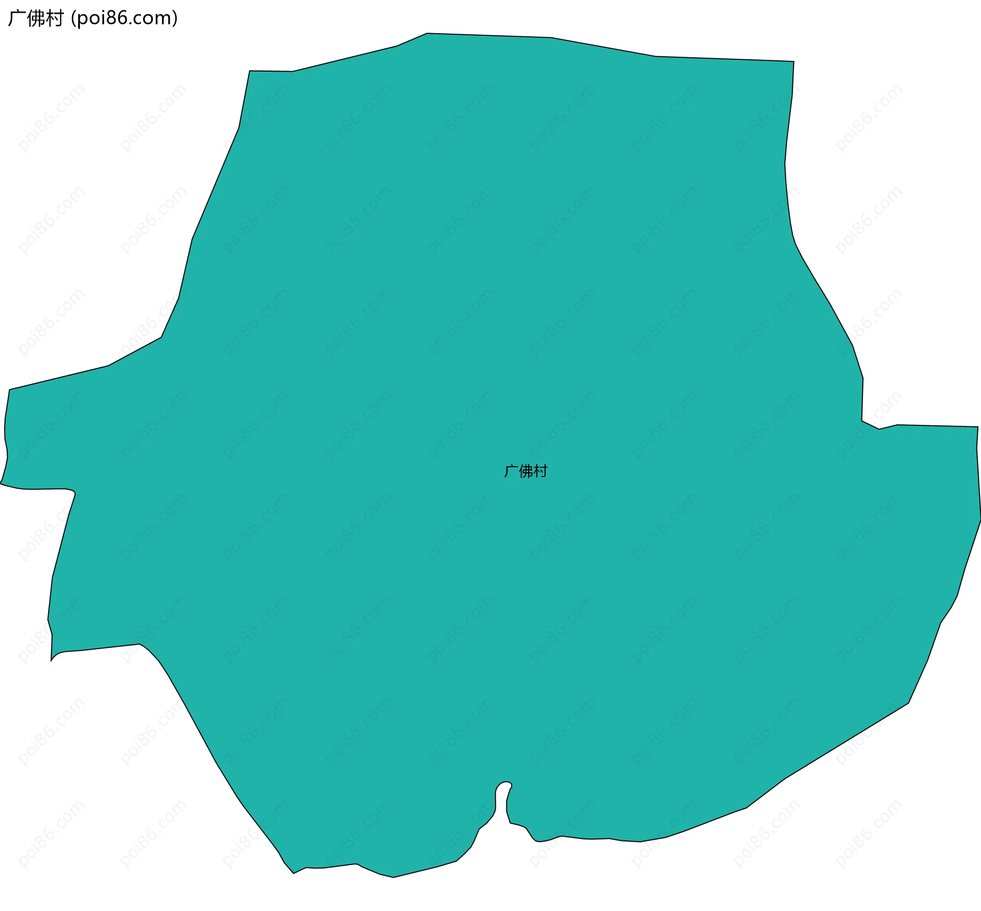 广佛村边界地图