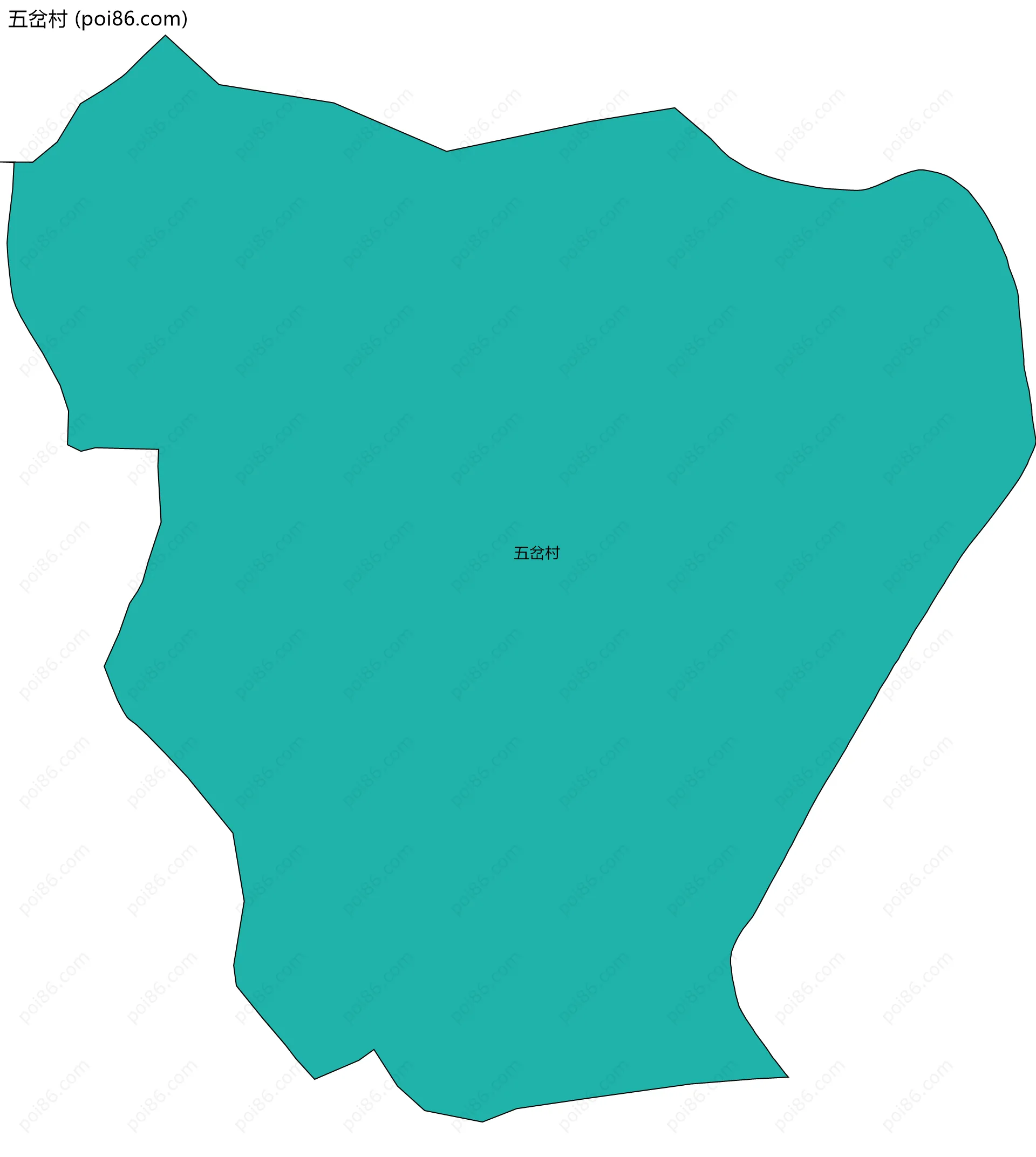 五岔村边界地图