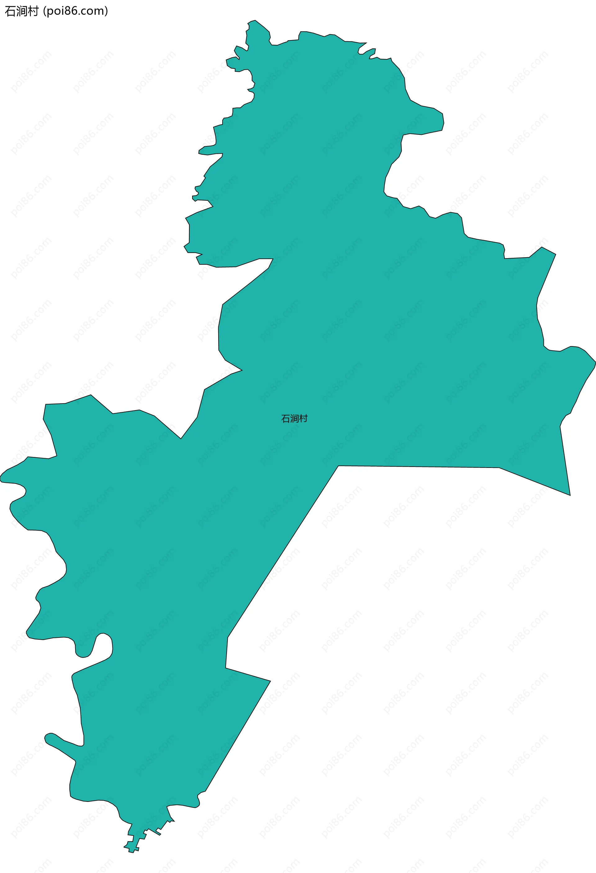 石涧村边界地图