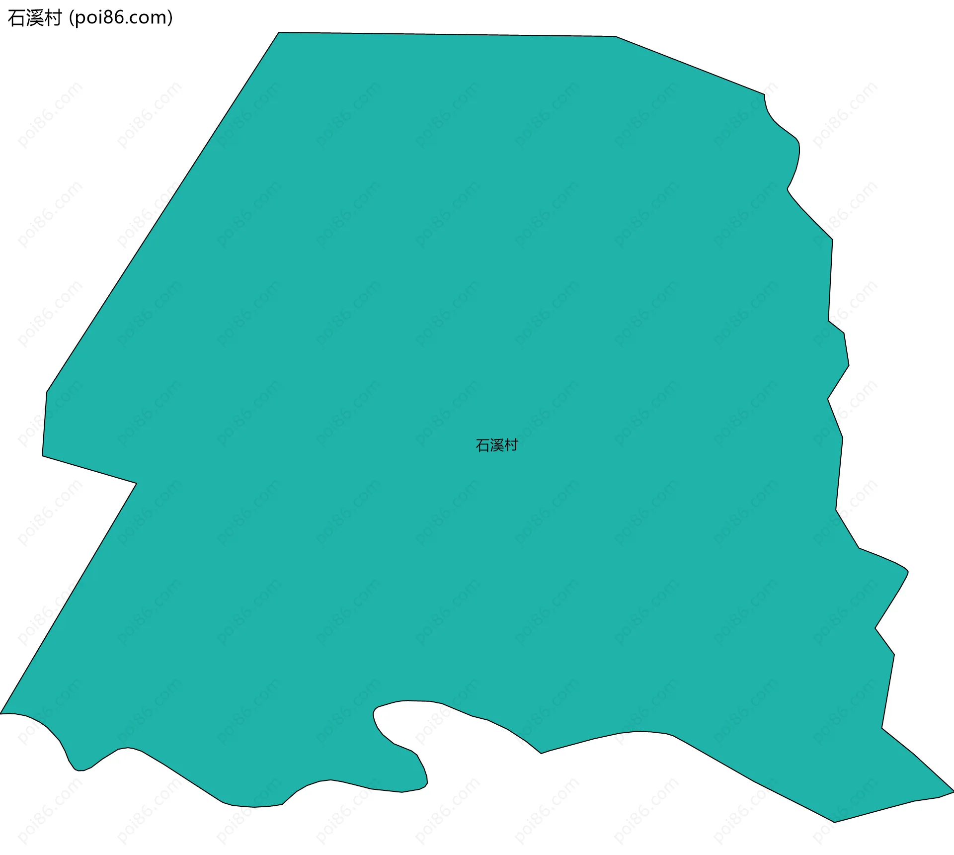 石溪村边界地图