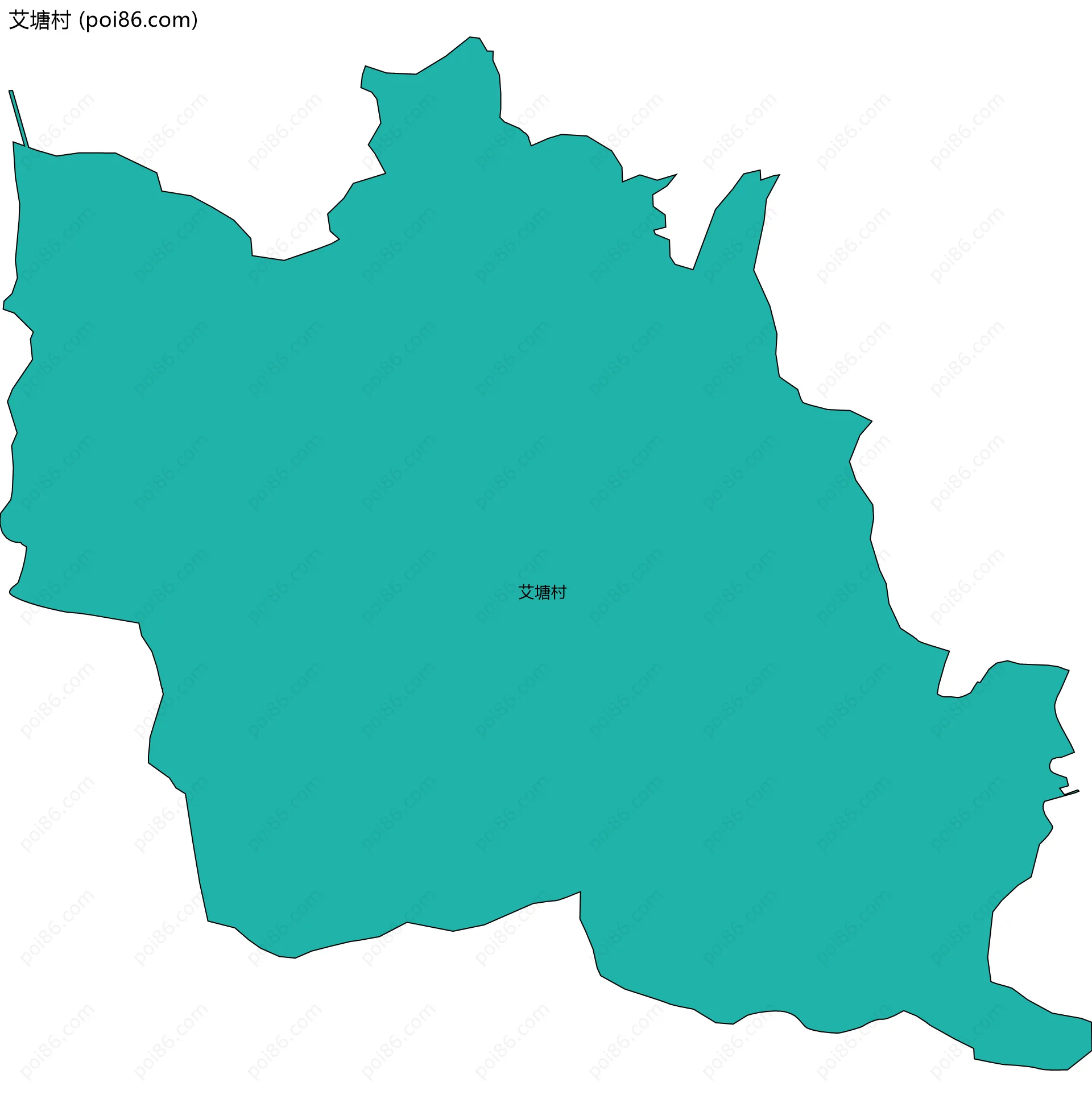 艾塘村边界地图