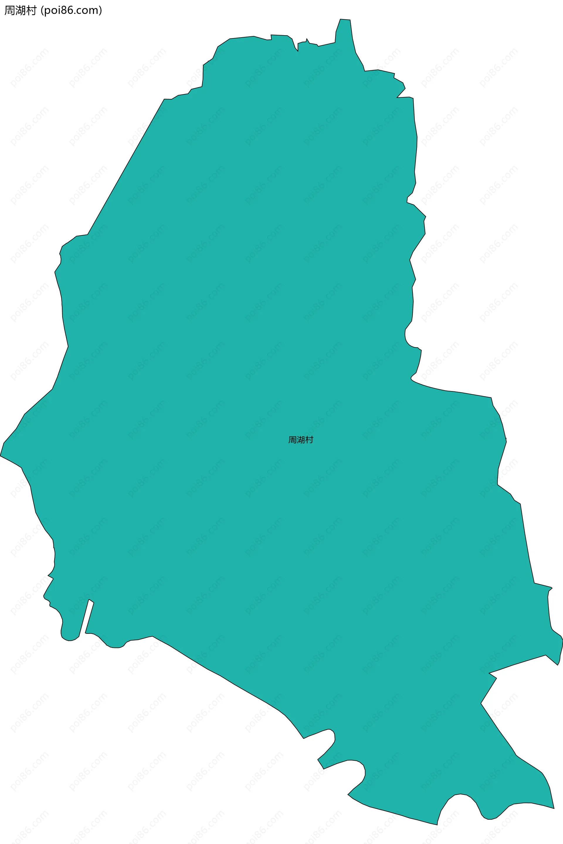 周湖村边界地图