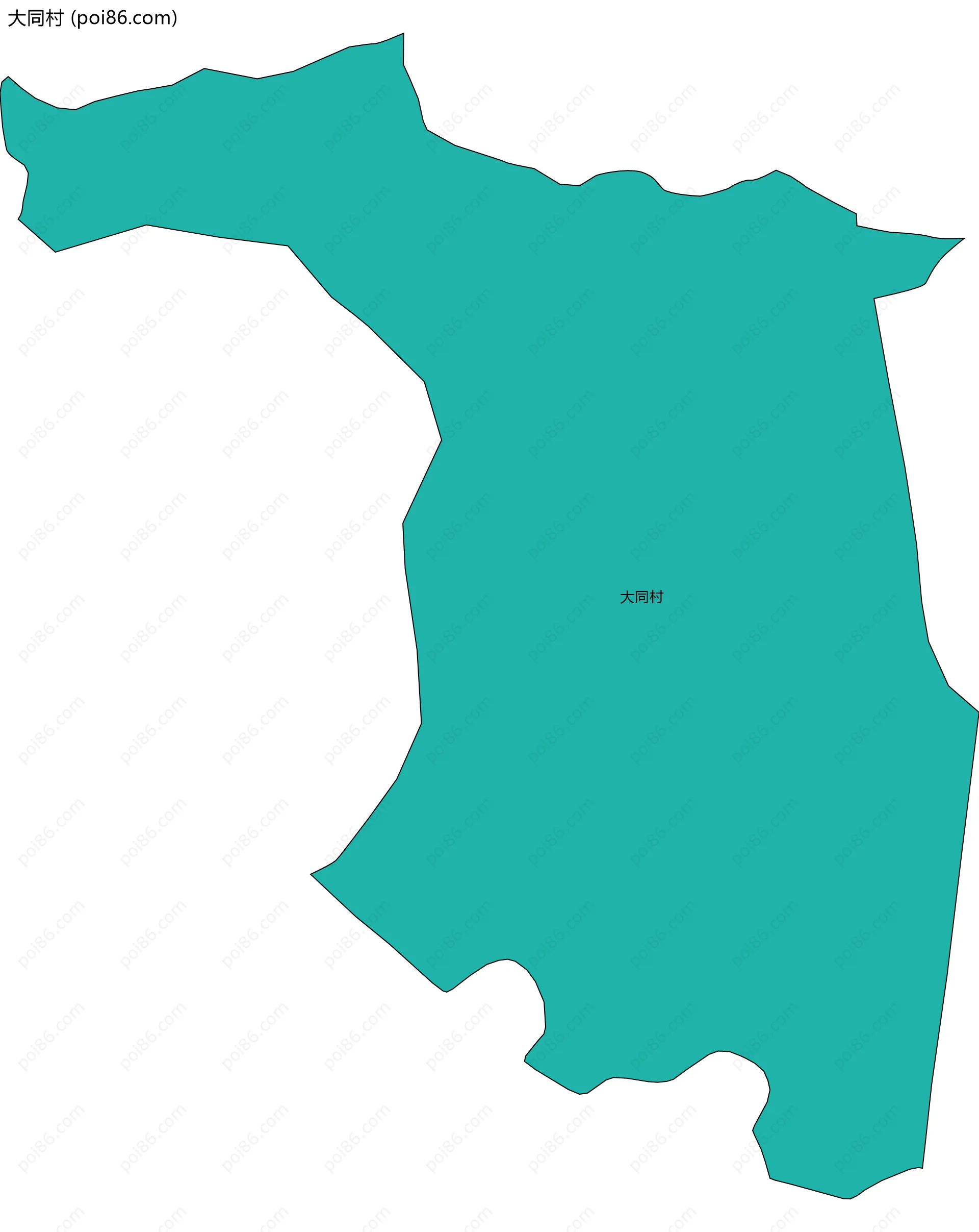 大同村边界地图