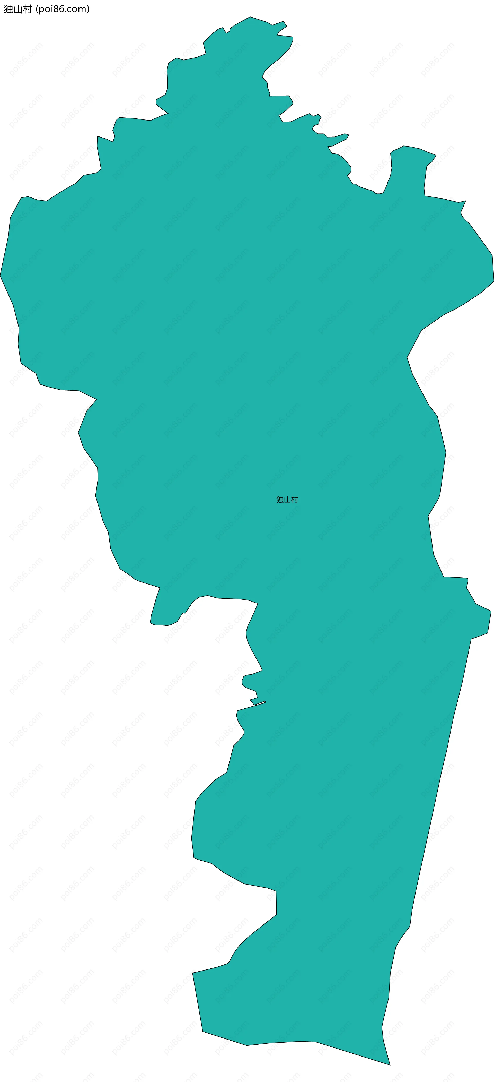 独山村边界地图