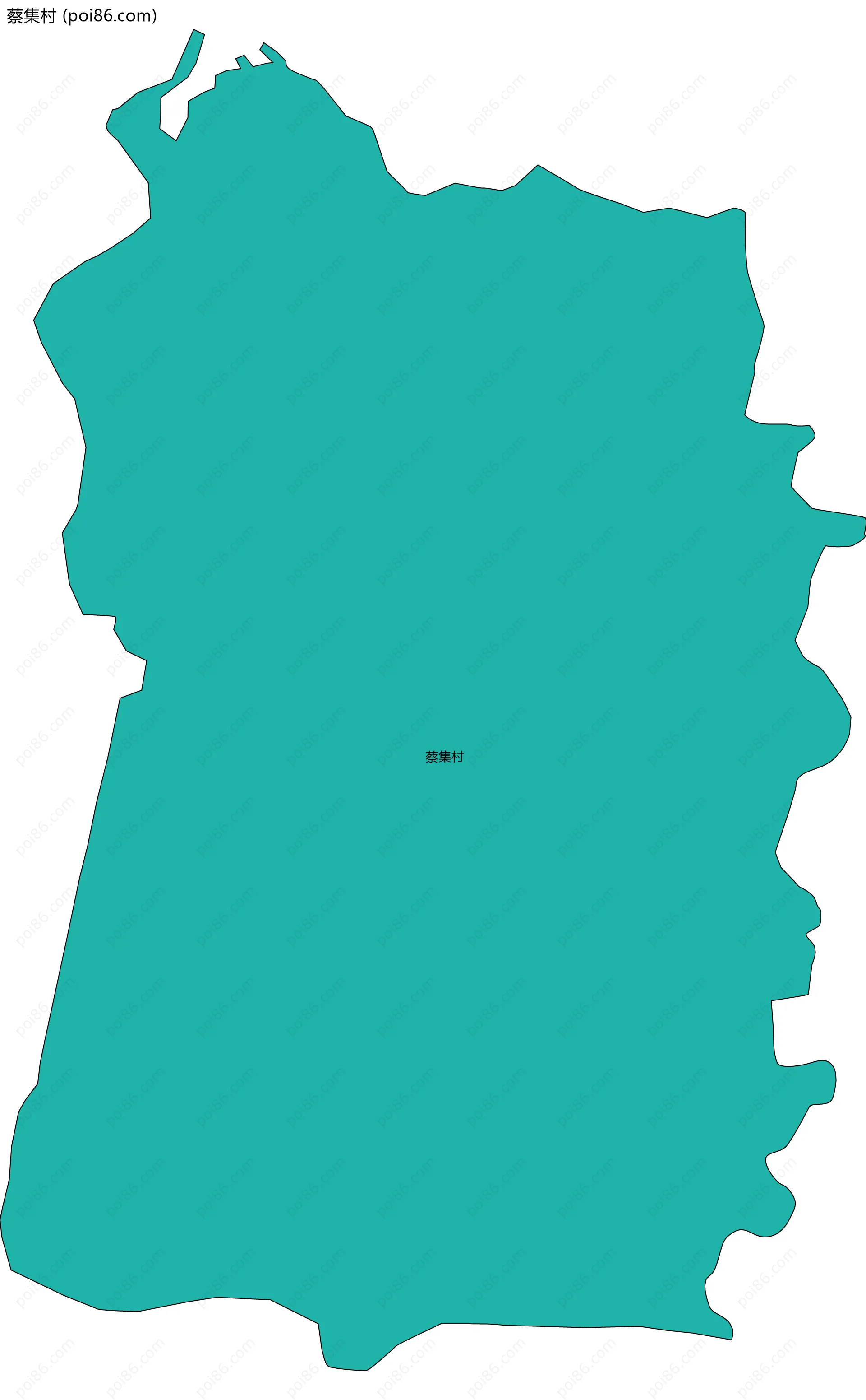 蔡集村边界地图