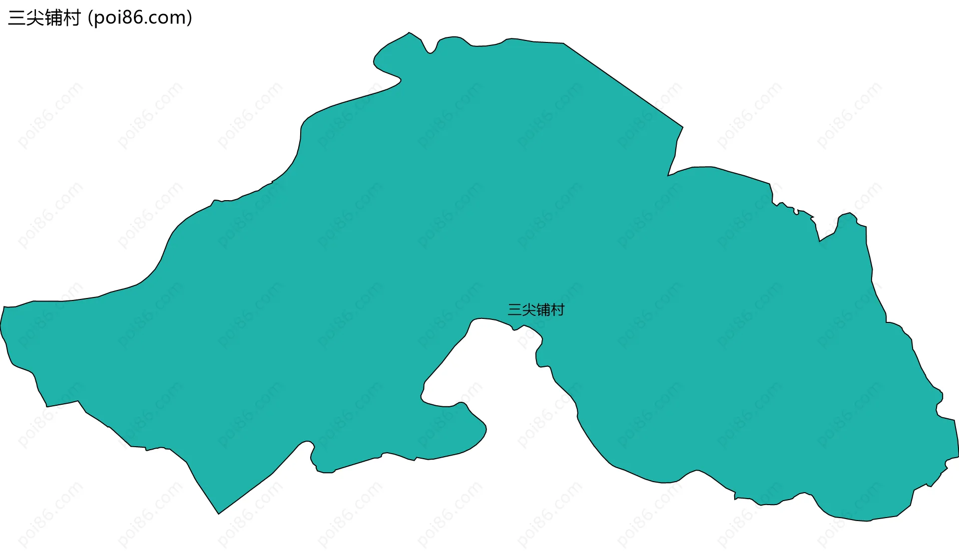 三尖铺村边界地图