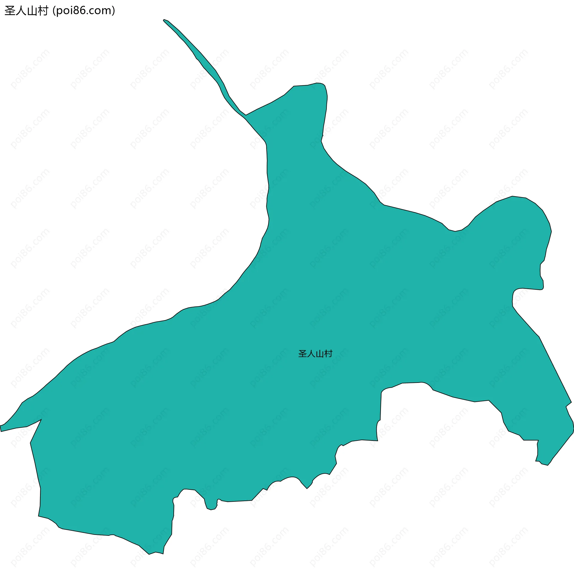 圣人山村边界地图