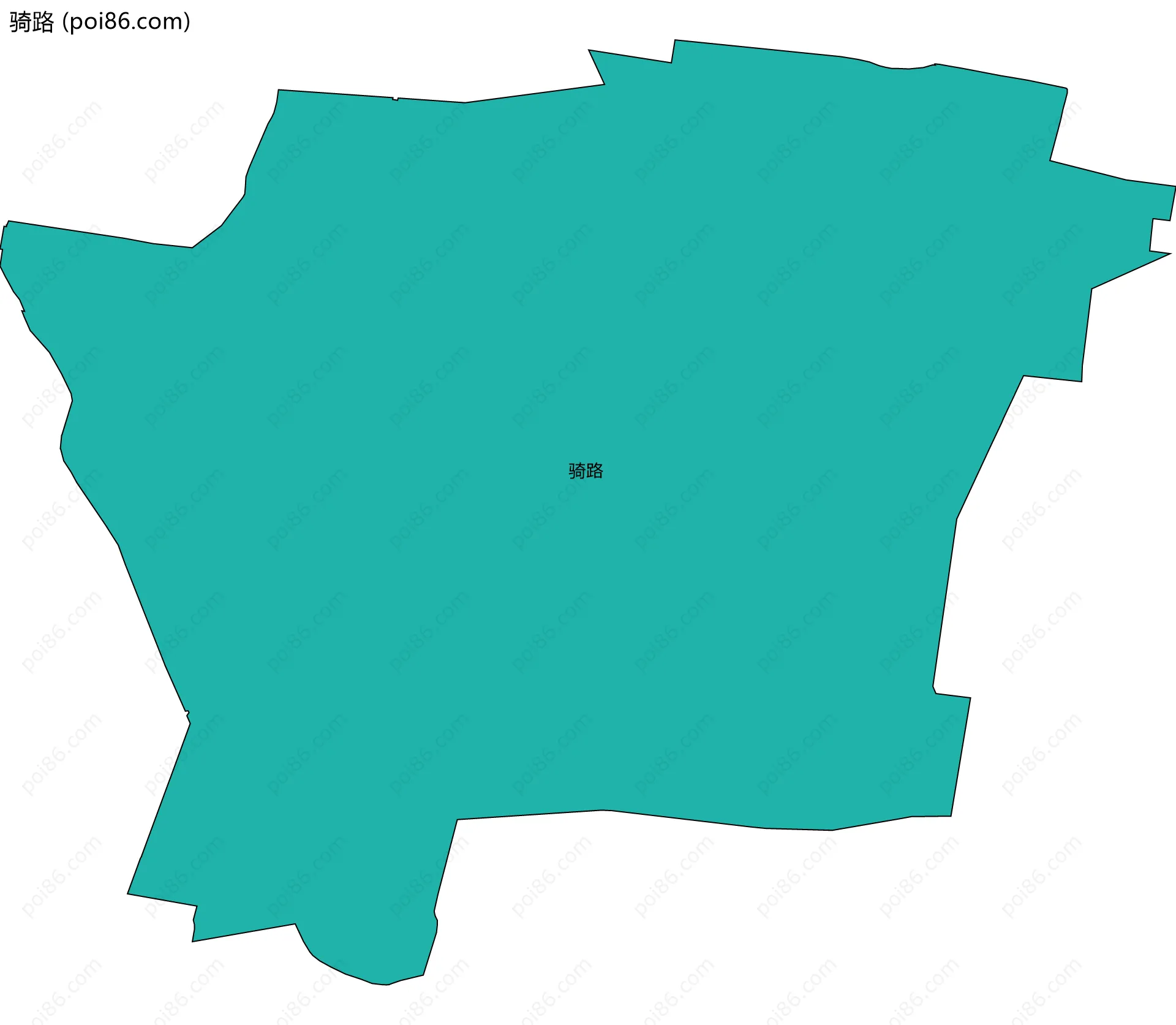 骑路边界地图