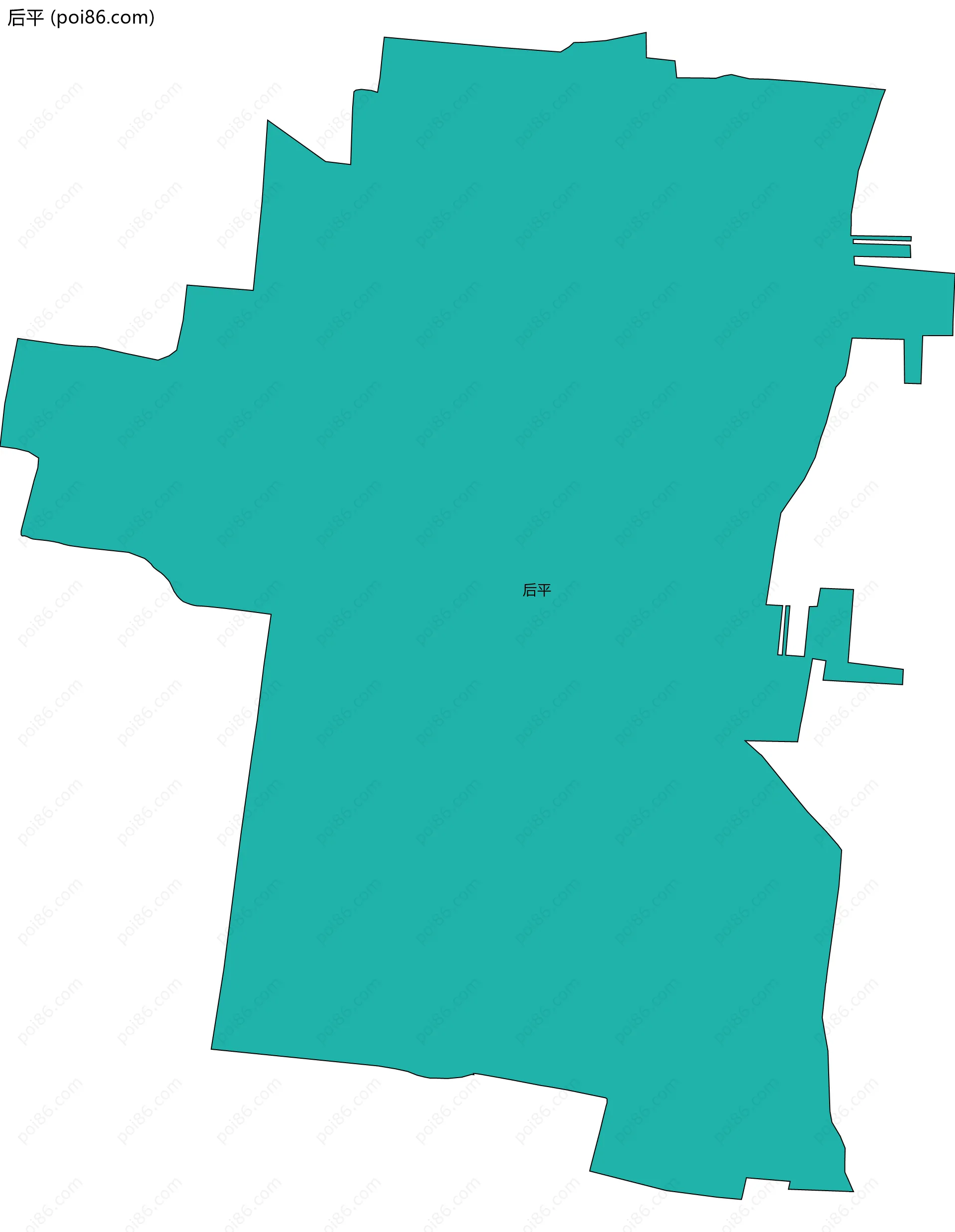 后平边界地图