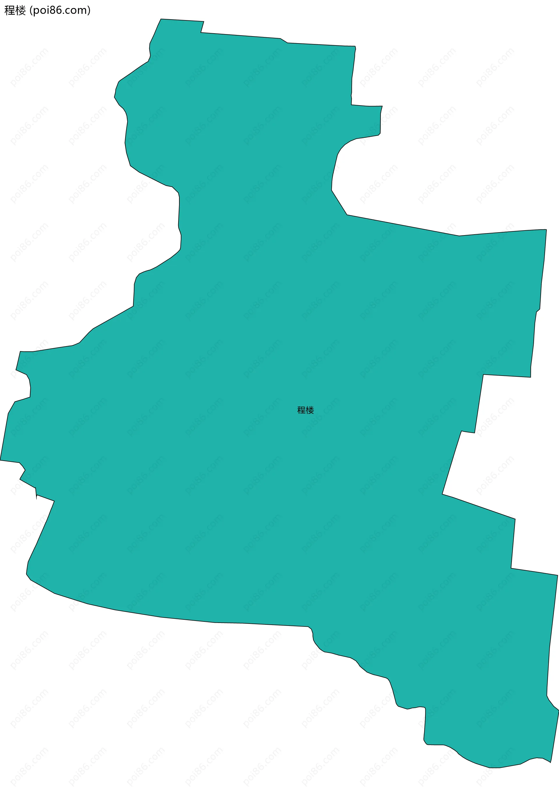 程楼边界地图