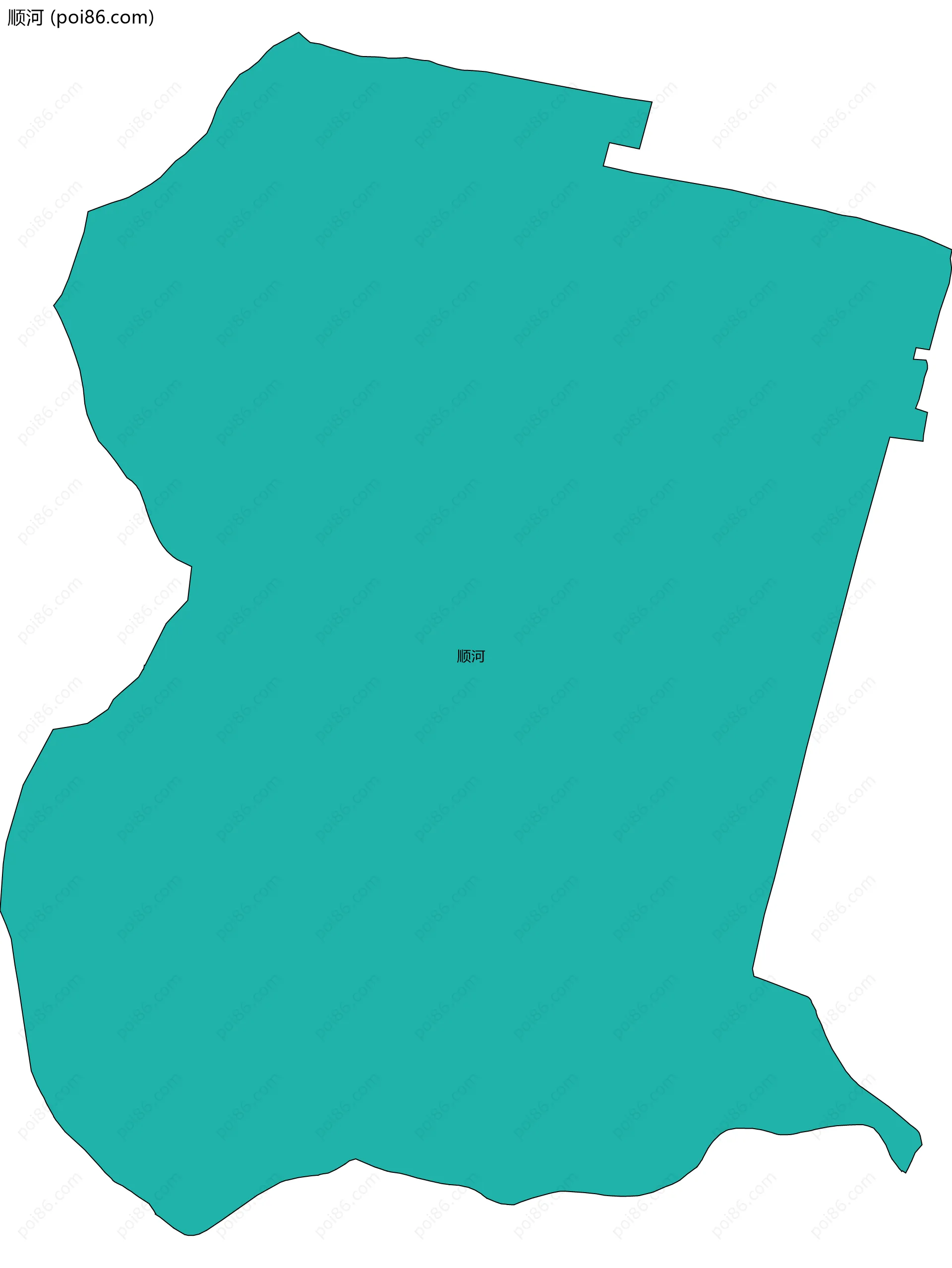 顺河边界地图