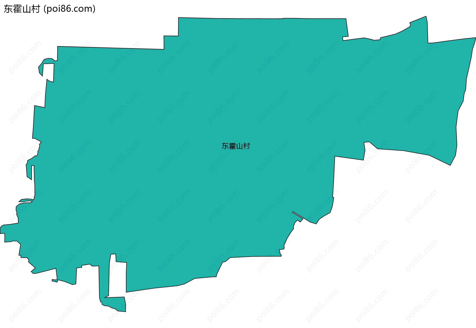 东霍山村边界地图