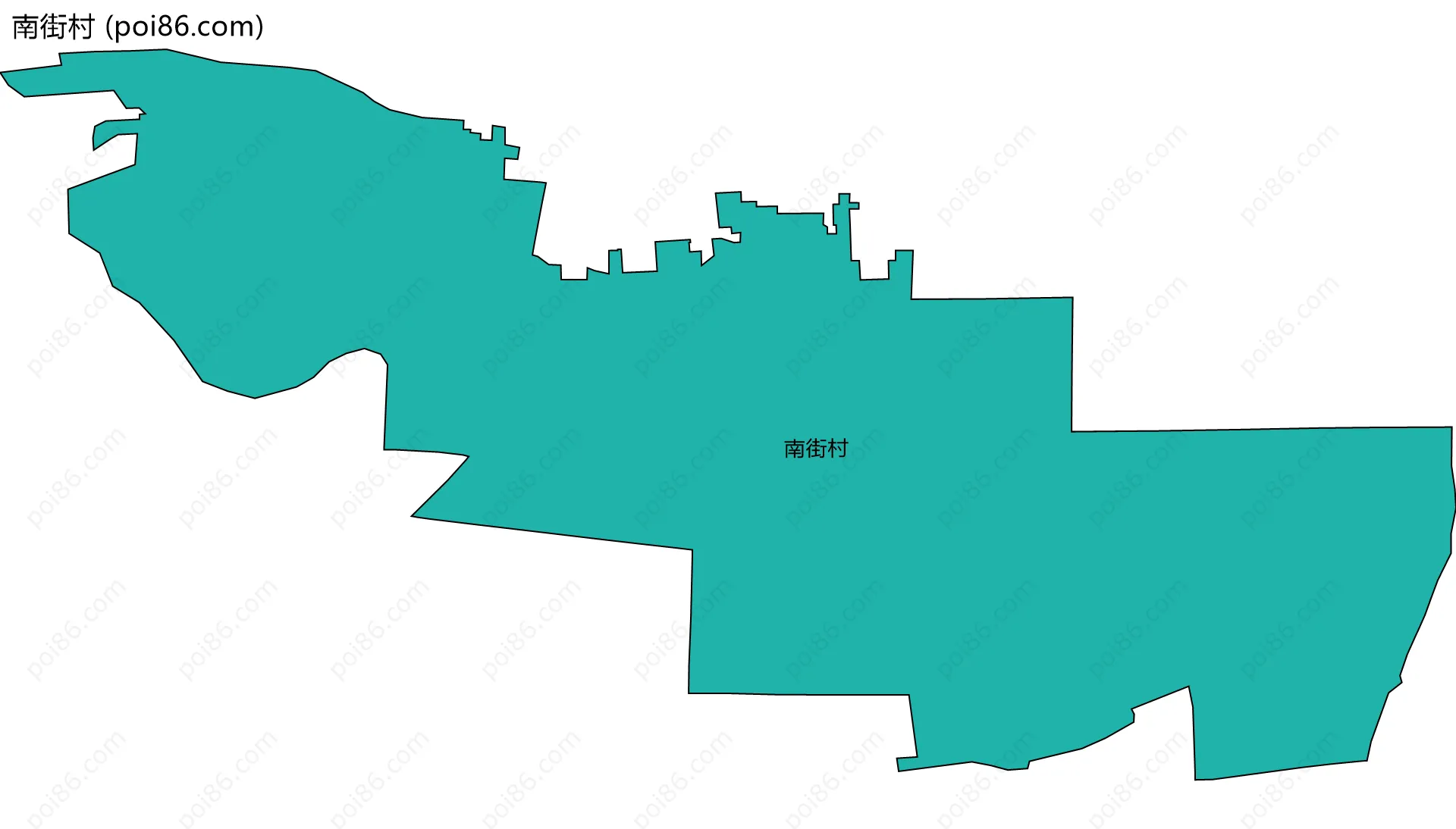 南街村边界地图